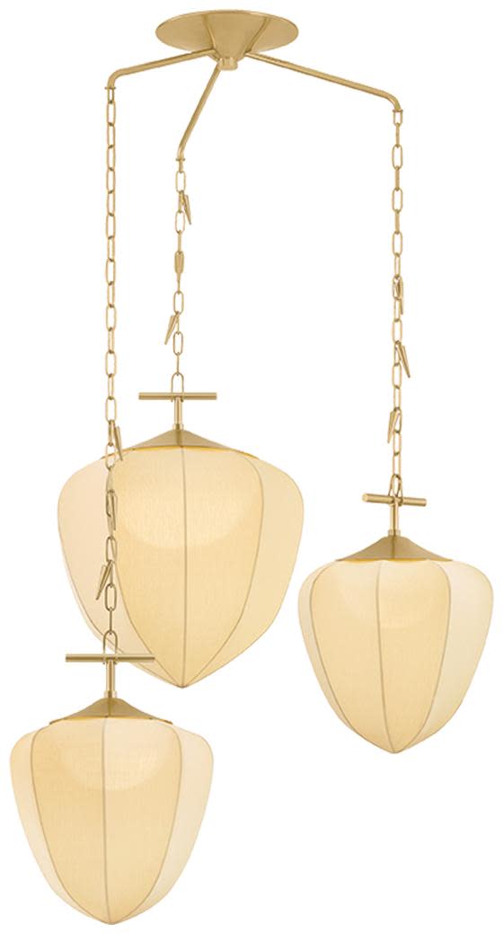 Photos - Chandelier / Lamp Corbett Lighting 580-44 Hoshi 3 Light 44" Wide Lantern Chandelier Vintage Brass Indoor Lighting Chandeliers 580-44-VB 