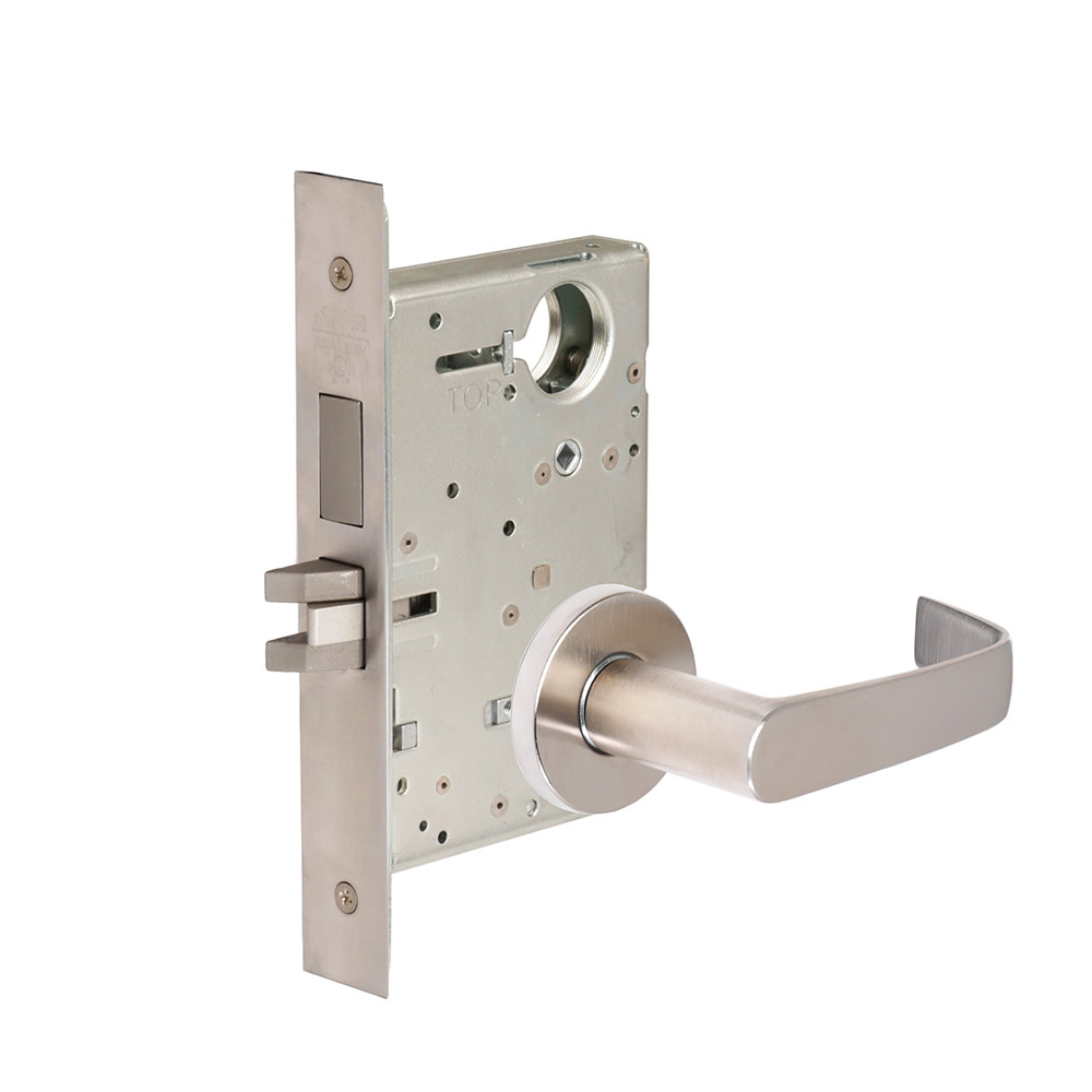 Corbin Russwin ML2030NSA Fire Rated Panic Proof Grade 1 Commercial Privacy Deadbolt Mortise Lever Set with NSA Trim Satin Stainless Steel Door