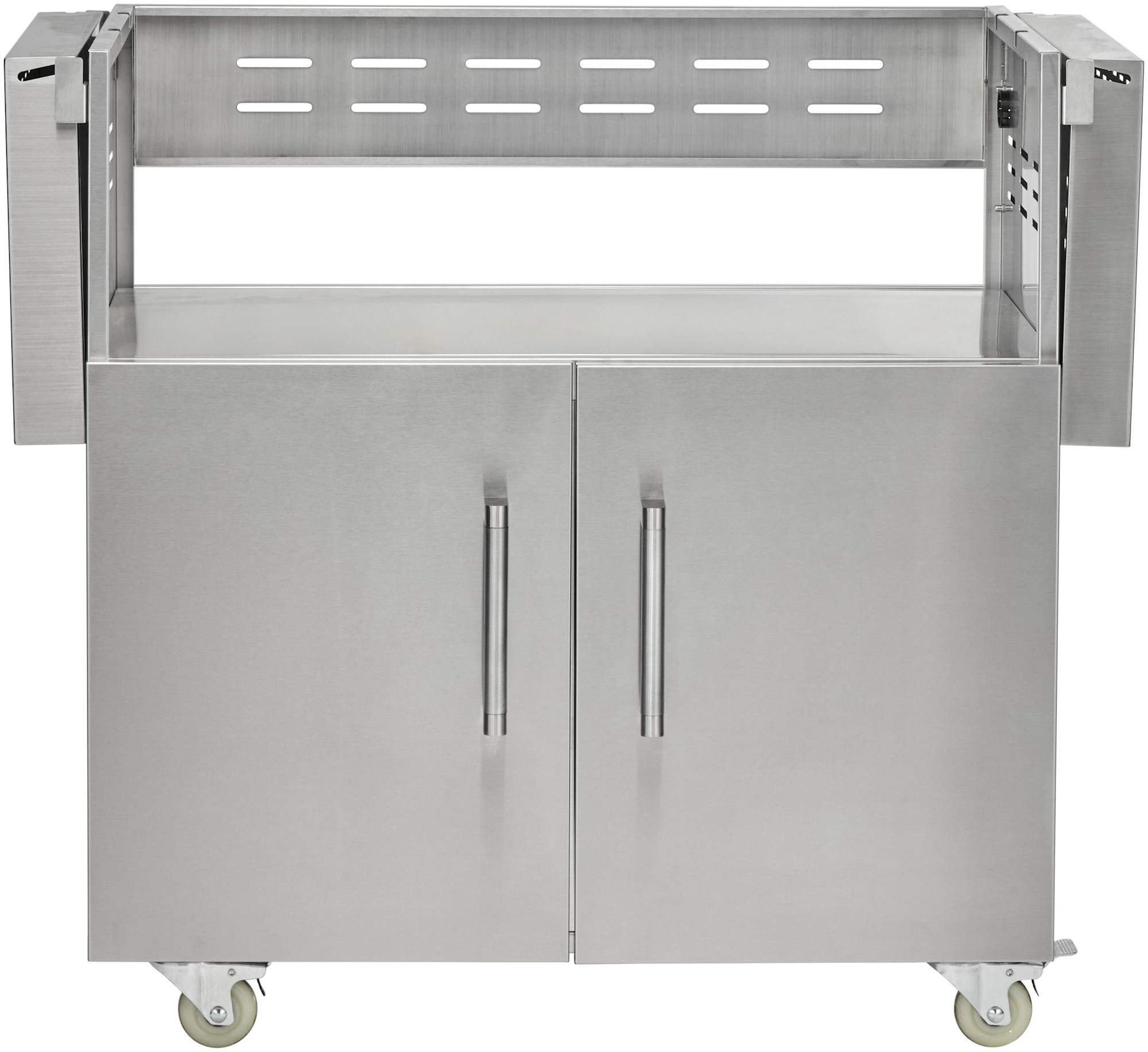 Photos - BBQ Accessory Coyote C3S36CT 64 Inch Wide BBQ Grill Cart with Self Closing Doors and Fold Down Storage Shelves Stainless Steel Outdoor Coo