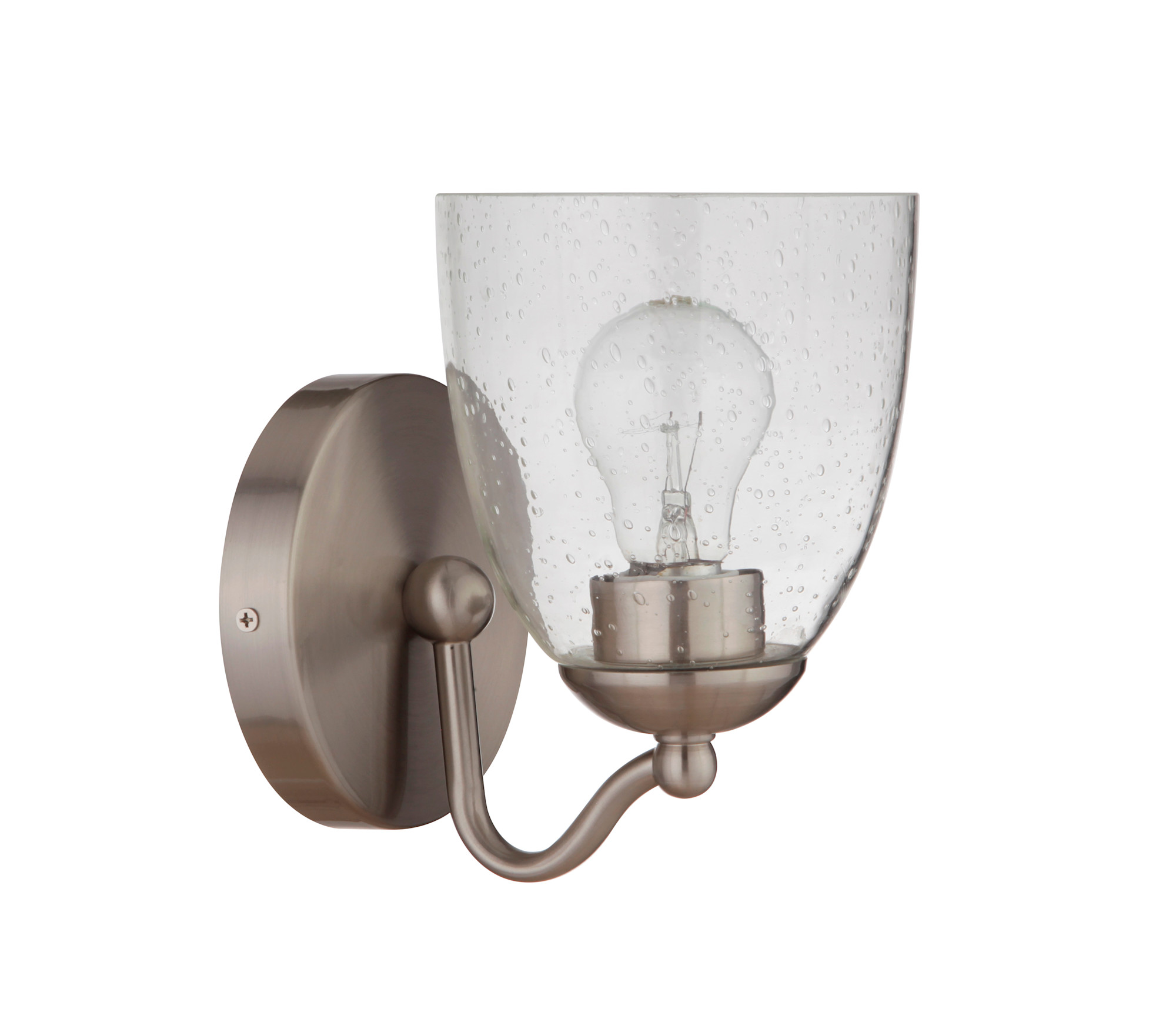 Photos - Chandelier / Lamp NICKEL Craftmade 199061 Hillridge 10" Tall Bathroom Sconce Brushed Polished  Indoor Lighting Bathroom Fixtures Bathroom Sconc 