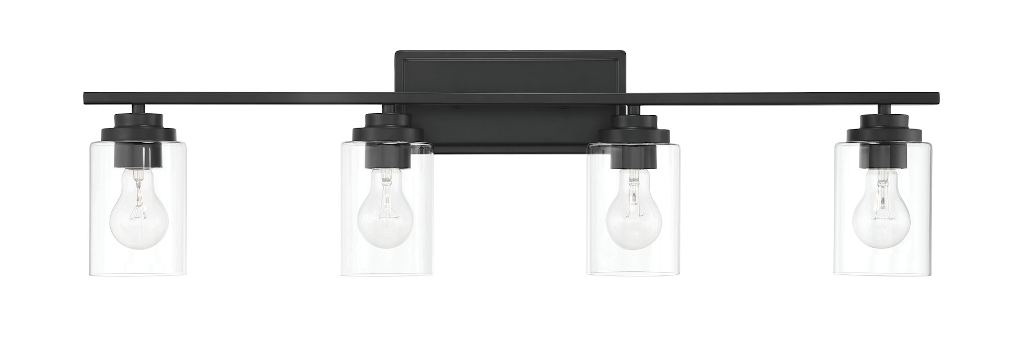 Photos - Chandelier / Lamp Wide Craftmade 204354 Clark 4 Light 35" Vanity Light Flat Black Indoor Lighting Bathroom Fixtures Vanity Light 20435FB4