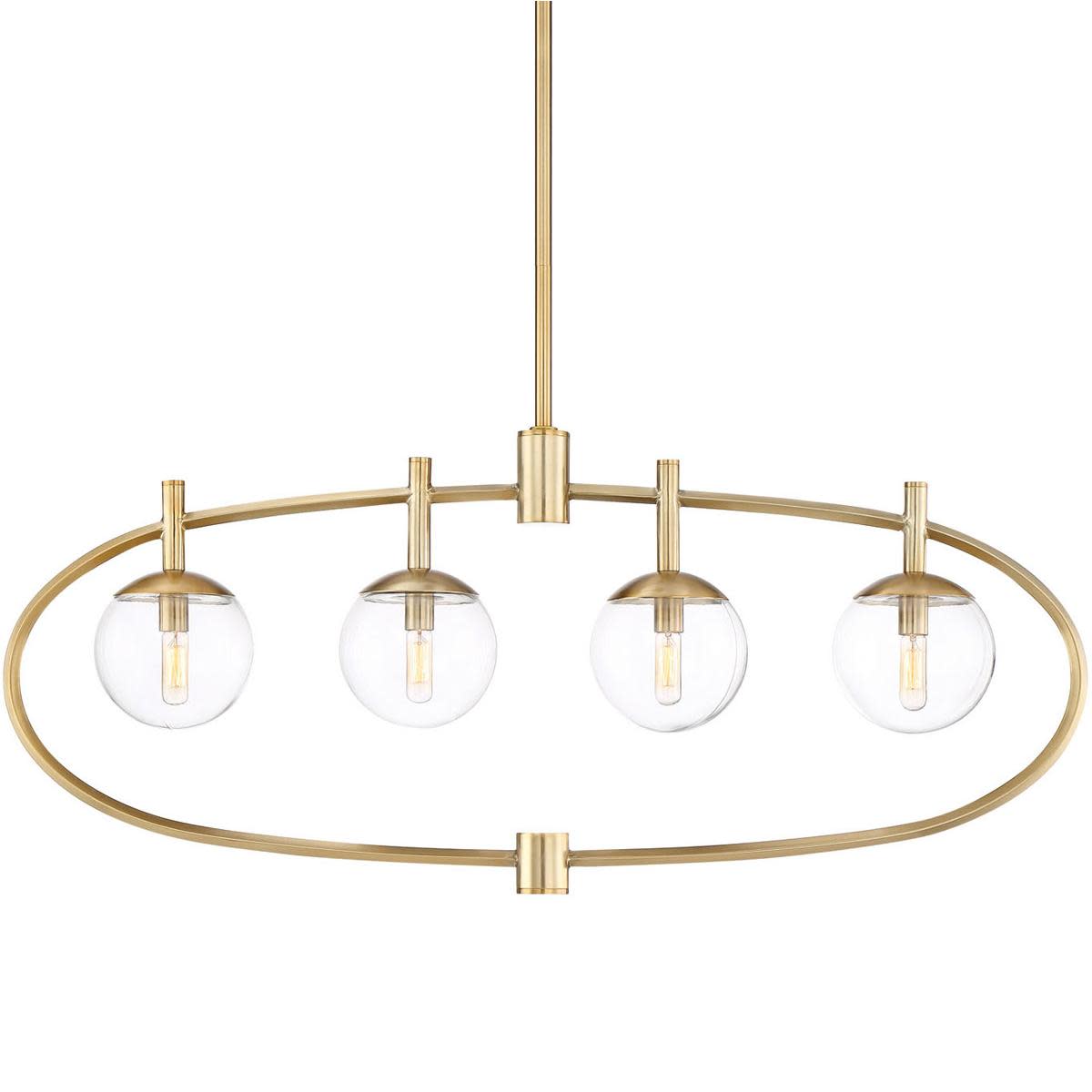 Photos - Chandelier / Lamp Wide Craftmade 45574 Piltz 4 Light 6" Linear Chandelier Satin Brass Indoor Lighting Chandeliers 45574-SB