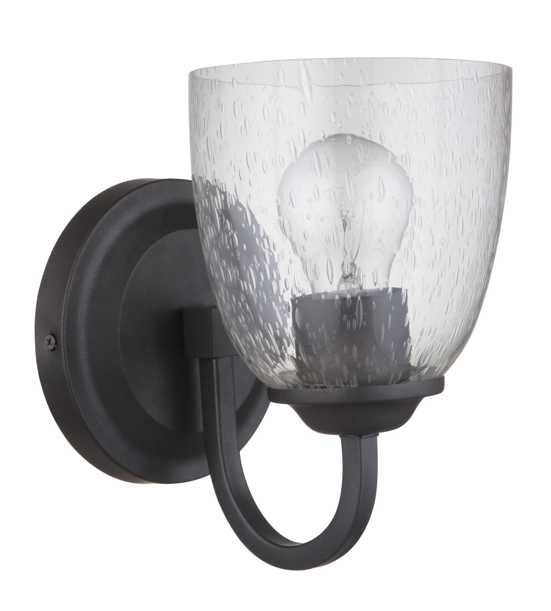 Photos - Chandelier / Lamp Craftmade 49901 Serene 9" Tall Bathroom Sconce with Seedy Glass Shade Espresso Indoor Lighting Bathroom Fixtures Bathroom Sc