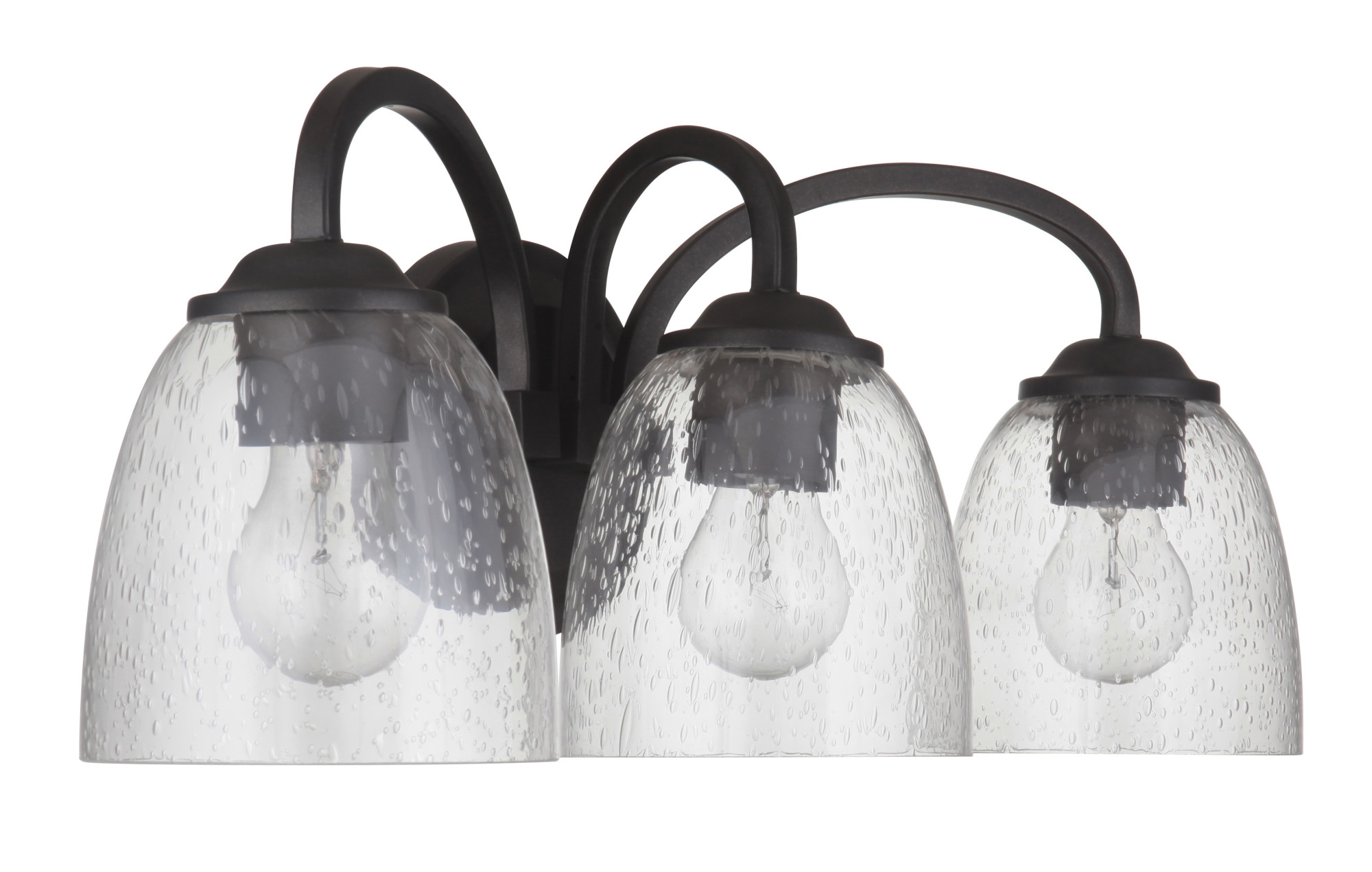 Photos - Chandelier / Lamp Wide Craftmade 49903 Serene 3 Light 23"  Bathroom Vanity Light with Seedy Glass Shades Espresso Indoor Lighting Bathroom Fixt 