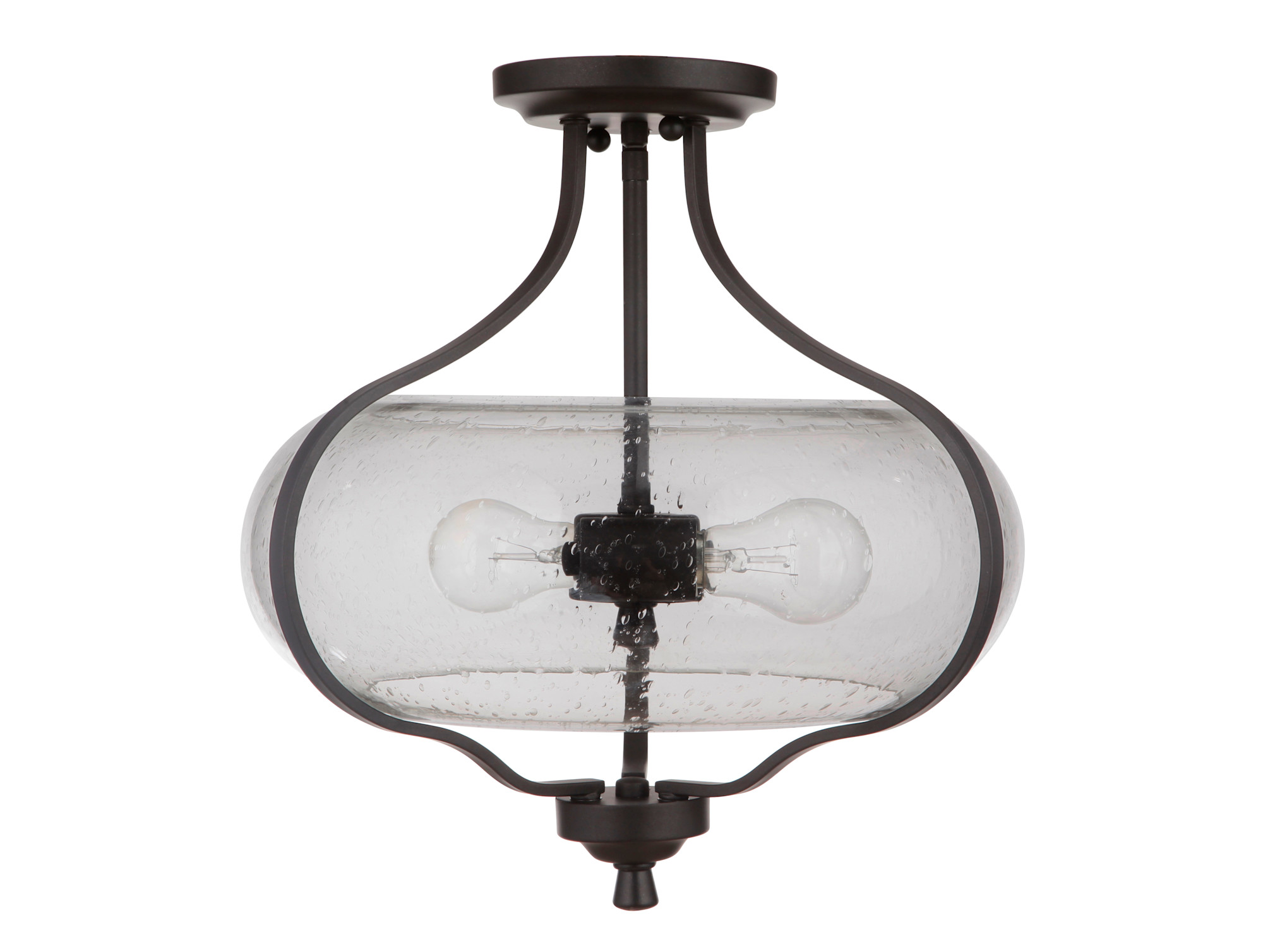 Photos - Chandelier / Lamp Wide Craftmade 49952 Serene 2 Light 16"  Semi-Flush Ceiling Fixture Espresso Indoor Lighting Ceiling Fixtures Semi-Flush 4995 