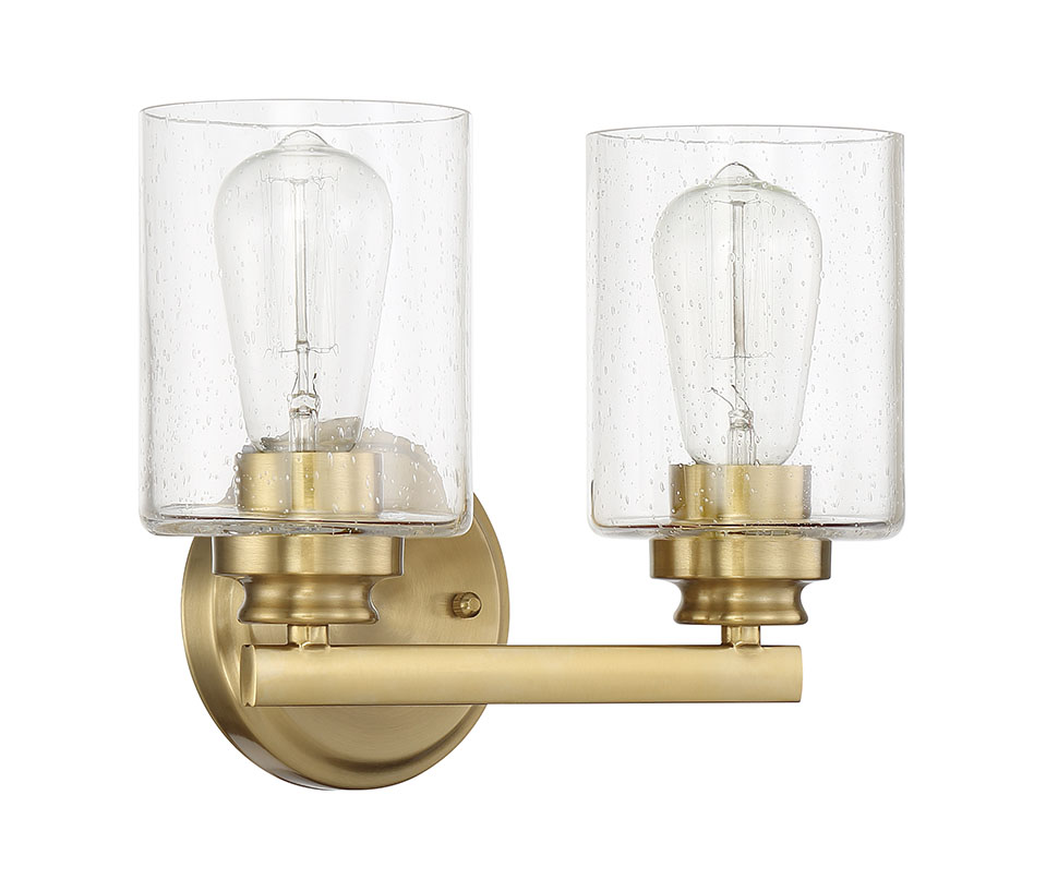 Photos - Chandelier / Lamp Wide Craftmade 50502 Bolden 2 Light 11"  Vanity Light Satin Brass Indoor Lighting Bathroom Fixtures Vanity Light 50502-SB 