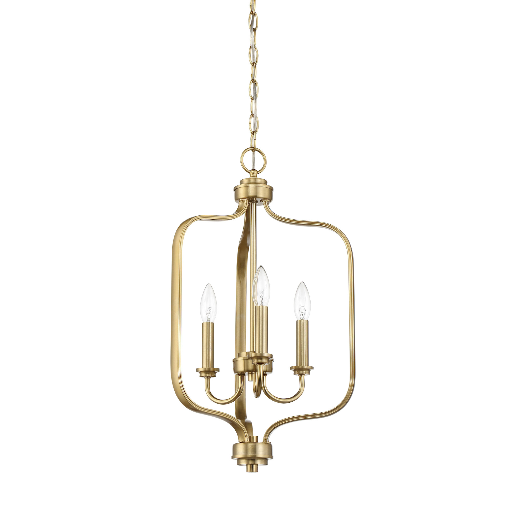 Photos - Chandelier / Lamp Wide Craftmade 50533 Bolden 3 Light 14"  Taper Candle Pendant Satin Brass Indoor Lighting Pendants 50533-SB 