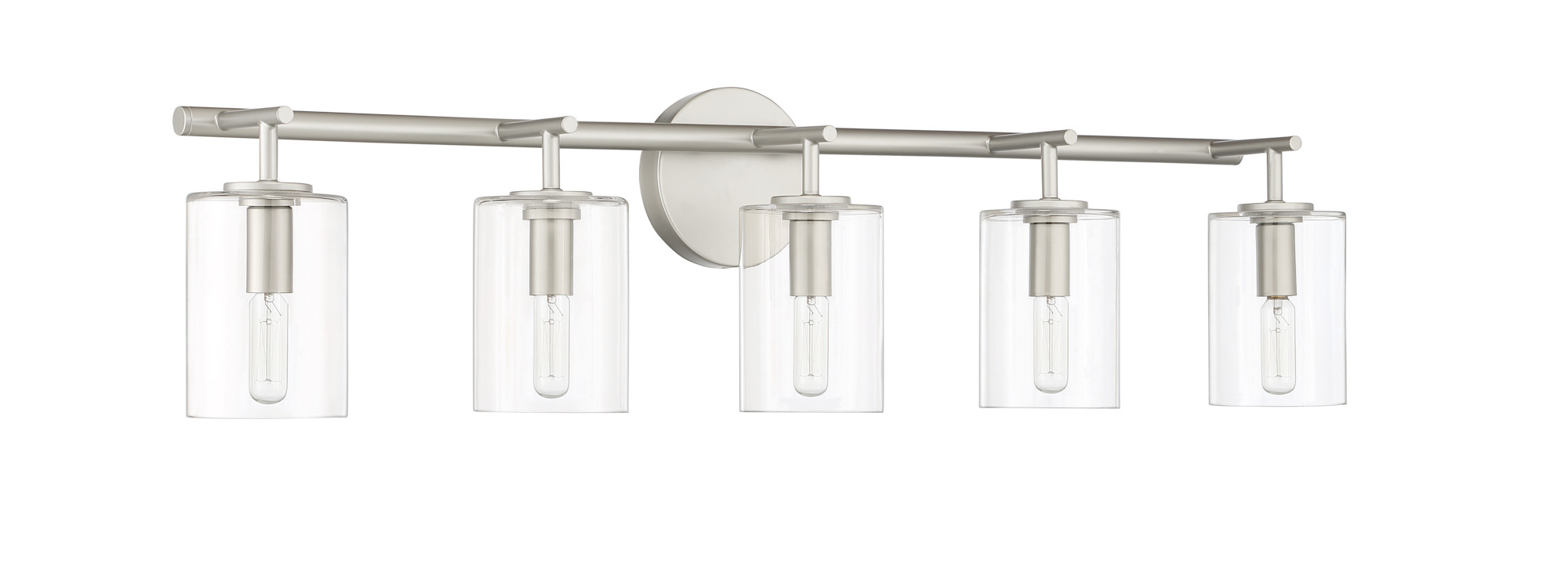 Photos - Chandelier / Lamp Wide Craftmade 55605 Hailie 5 Light 36" Vanity Light Satin Nickel Indoor Lighting Bathroom Fixtures Vanity Light 55605-SN