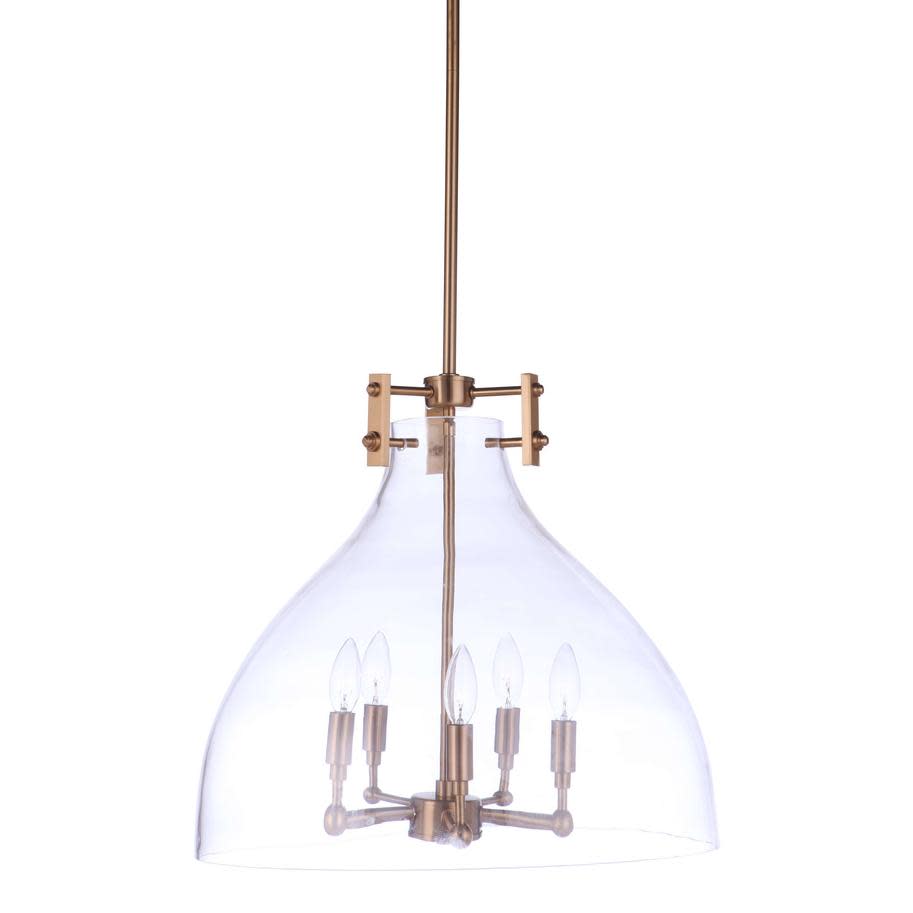 Photos - Chandelier / Lamp Wide Craftmade 55895 Chardonnay 5 Light 20"  Pendant Satin Brass Indoor Lighting Pendants 55895-SB 