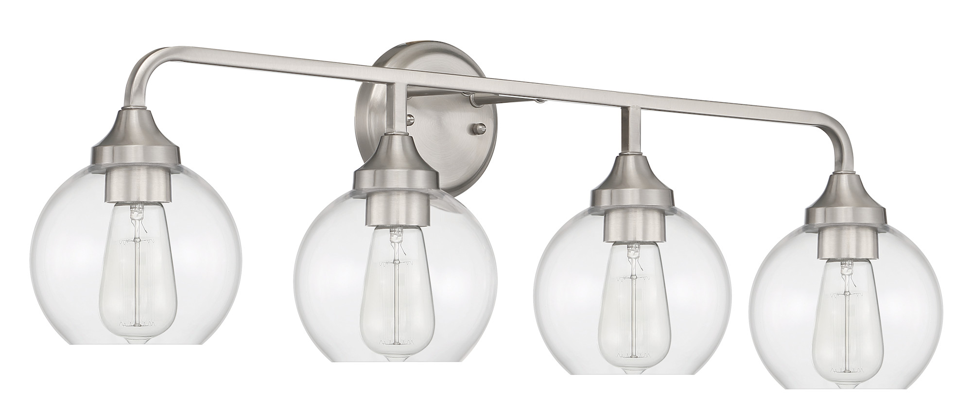 Photos - Chandelier / Lamp Wide Craftmade 56204 Glenda 4 Light 33"  Vanity Light Brushed Polished Nickel Indoor Lighting Bathroom Fixtures Vanity Light 