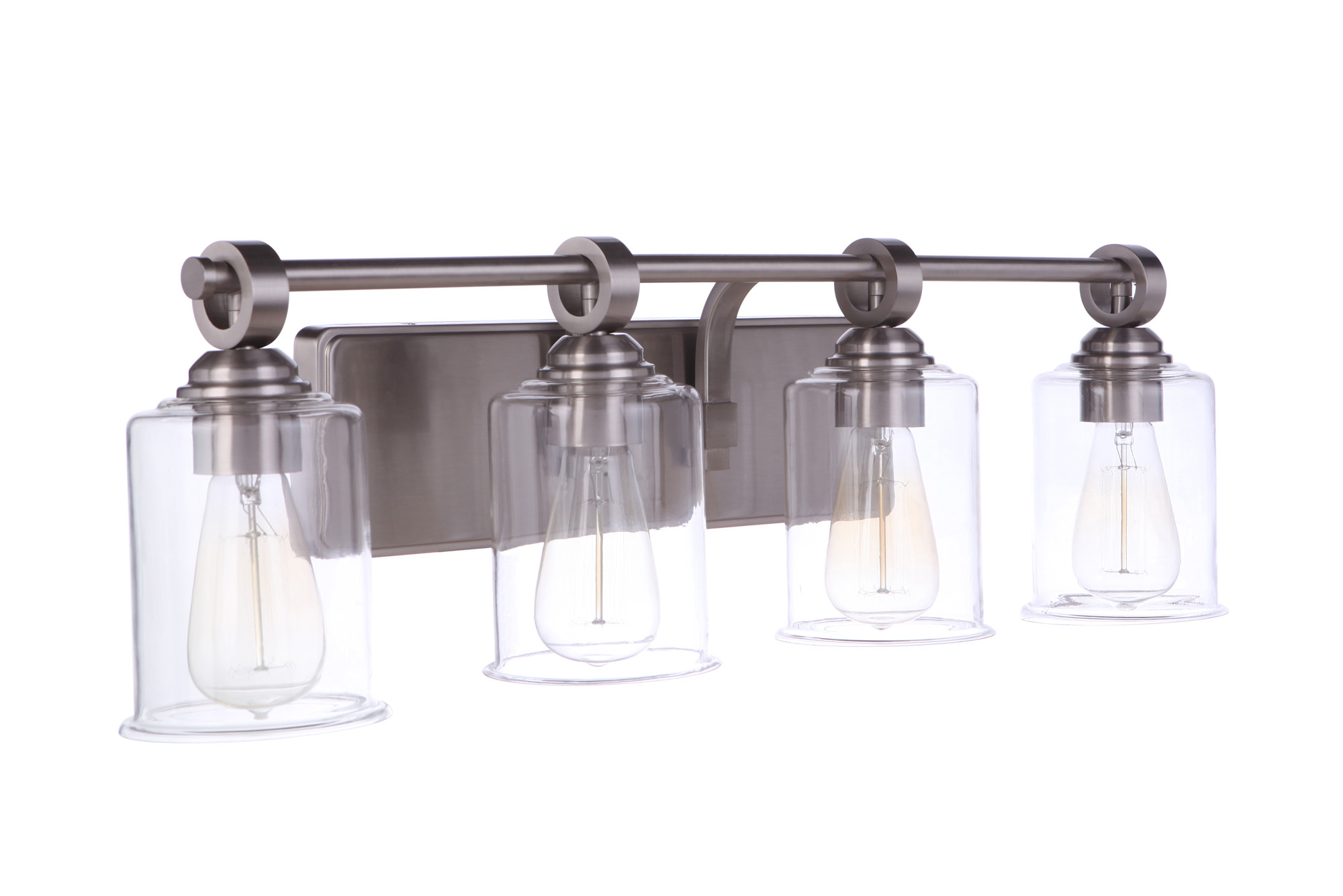 Photos - Chandelier / Lamp Craftmade 56404 Romero 4 Light 31" Wide Vanity Light Brushed Polished Nickel Indoor Lighting Bathroom Fixtures Vanity Light