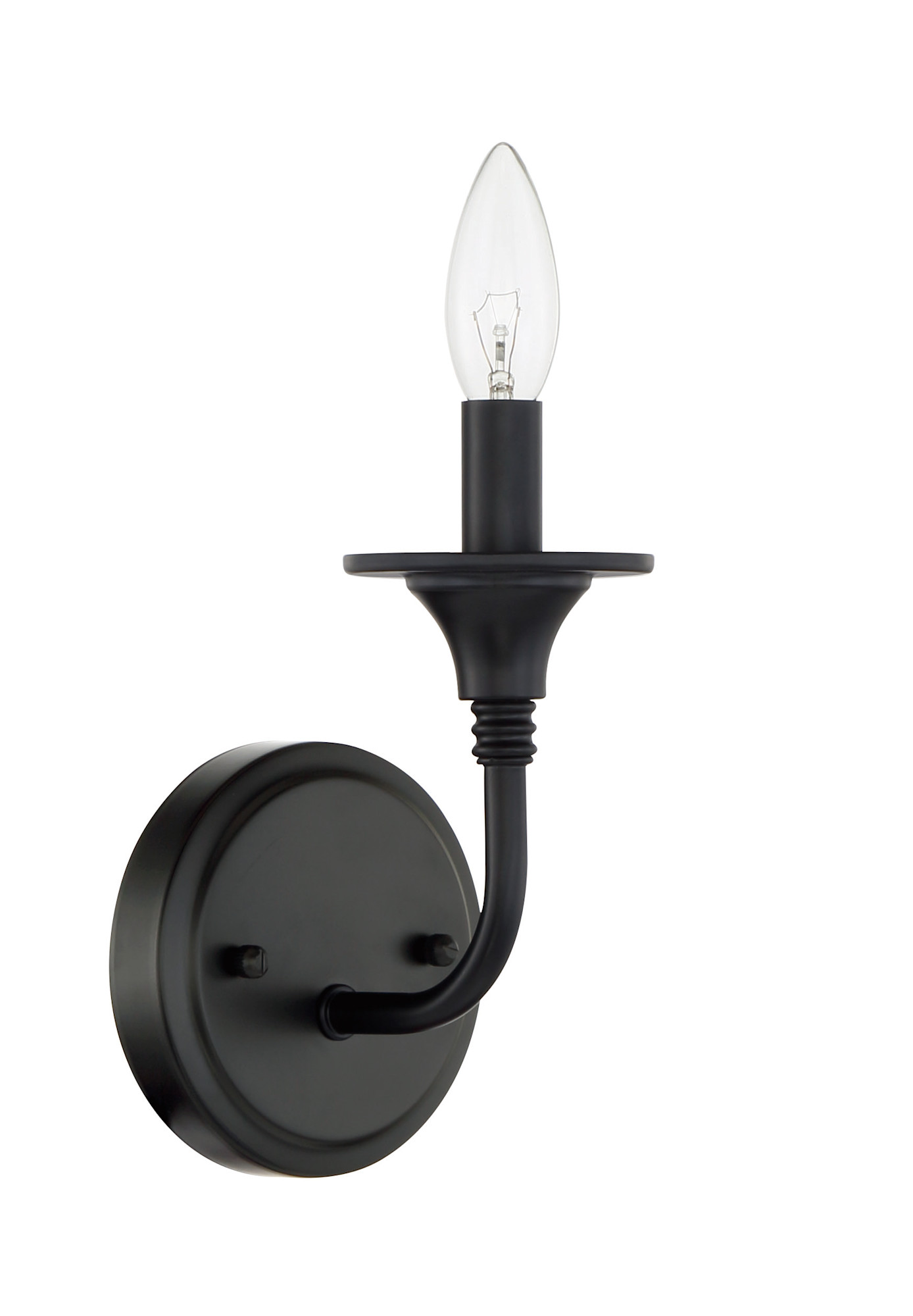 Photos - Chandelier / Lamp Flat Craftmade 57061 Jolenne 8" Tall Bathroom Sconce Black Indoor Lighting Bathroom Fixtures Bathroom Sconce 57061-FB