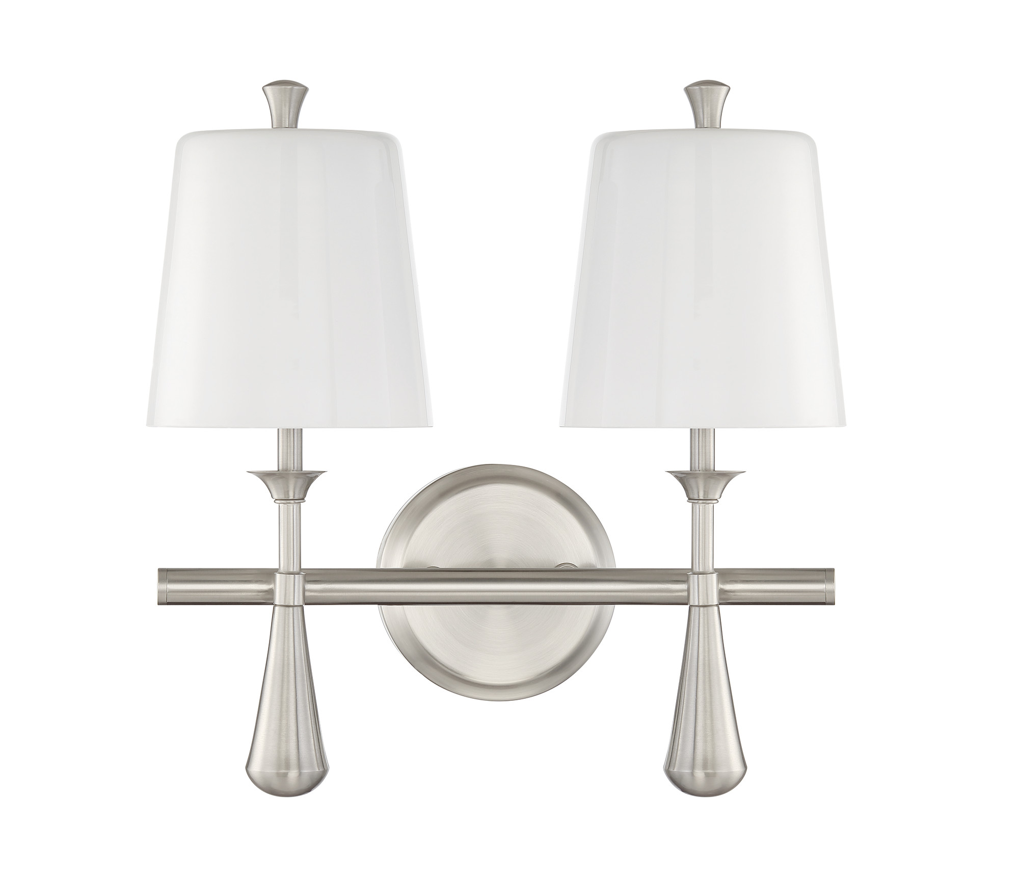 Photos - Chandelier / Lamp Palmer Craftmade 57402  2 Light 14" Wide Vanity Light Brushed Polished Nickel Indoor Lighting Bathroom Fixtures Vanity Light 