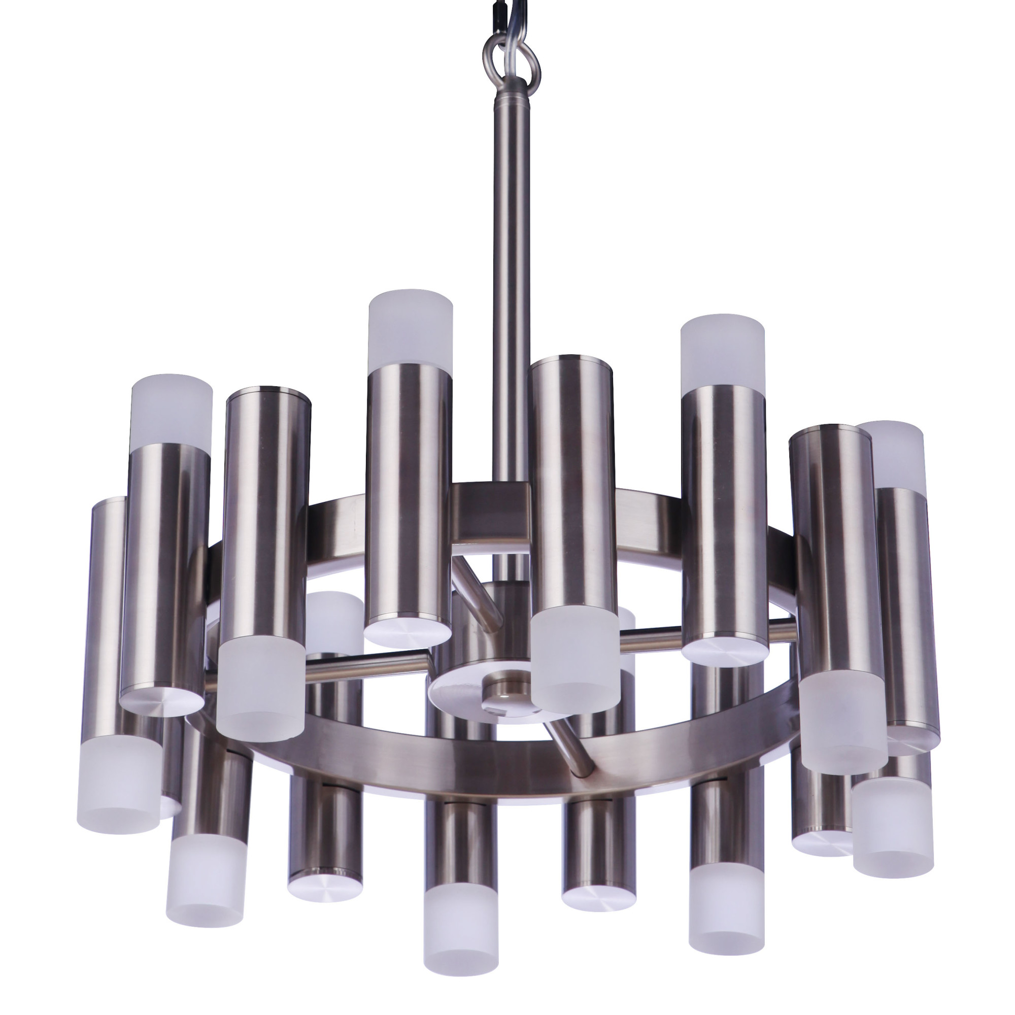 Photos - Chandelier / Lamp Craftmade 57516-LED Simple Lux 16" Wide LED Chandelier Brushed Polished Nickel Indoor Lighting Chandeliers 57516-BNK-LED