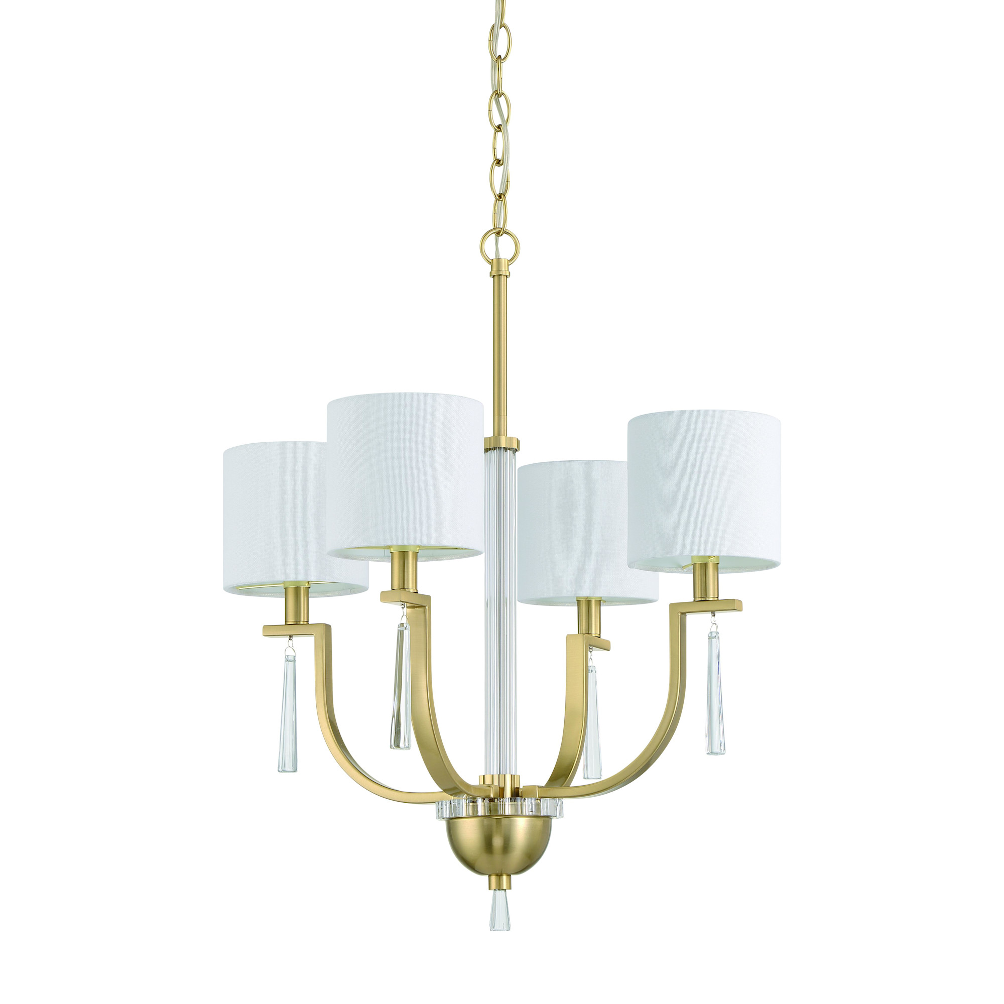 Photos - Chandelier / Lamp Craftmade 58224 Fortuna 4 Light 20" Wide Chandelier Satin Brass Indoor Lighting Chandeliers 58224-SB