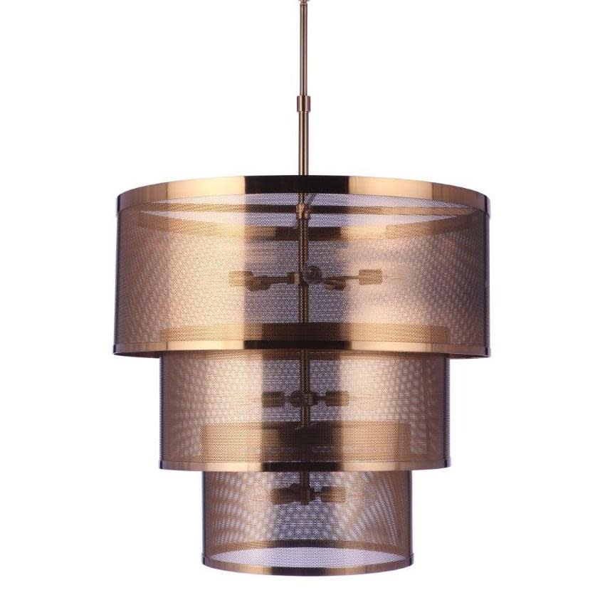 Photos - Chandelier / Lamp Craftmade 58992 Mesh 12 Light 36" Wide Pendant Satin Brass Indoor Lighting Pendants 58992-SB