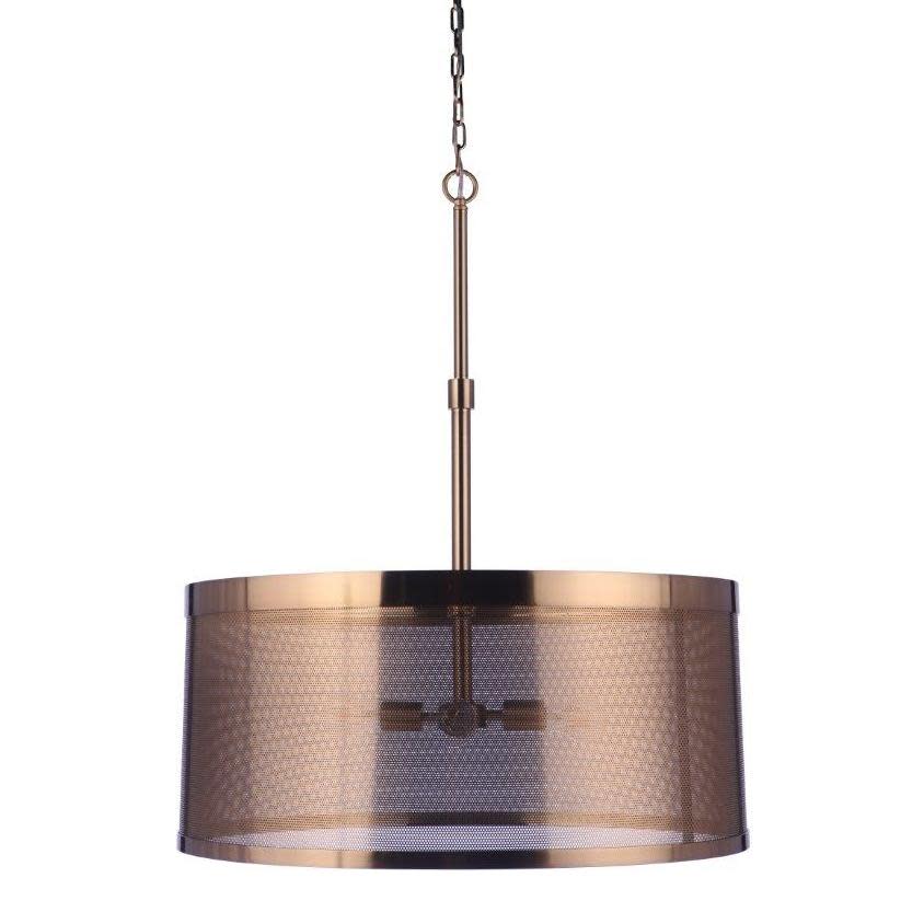 Photos - Chandelier / Lamp Craftmade 58994 Mesh 4 Light 28" Wide Pendant Satin Brass Indoor Lighting Pendants 58994-SB