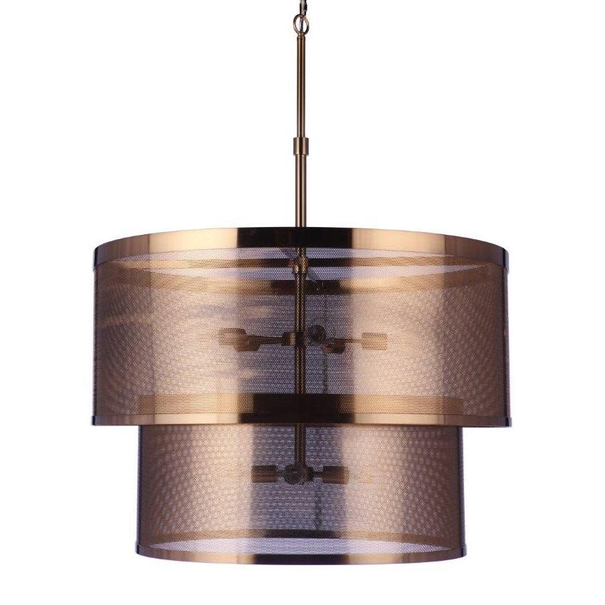 Photos - Chandelier / Lamp Craftmade 58999 Mesh 9 Light 36" Wide Pendant Satin Brass Indoor Lighting Pendants 58999-SB