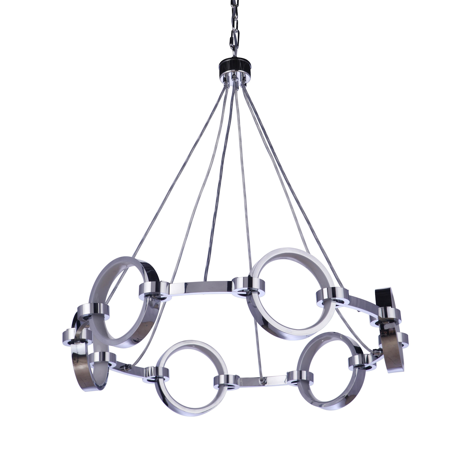Photos - Chandelier / Lamp Craftmade 59326 Context 28" Wide LED Ring Chandelier Chrome Indoor Lighting Chandeliers 59326-CH-LED