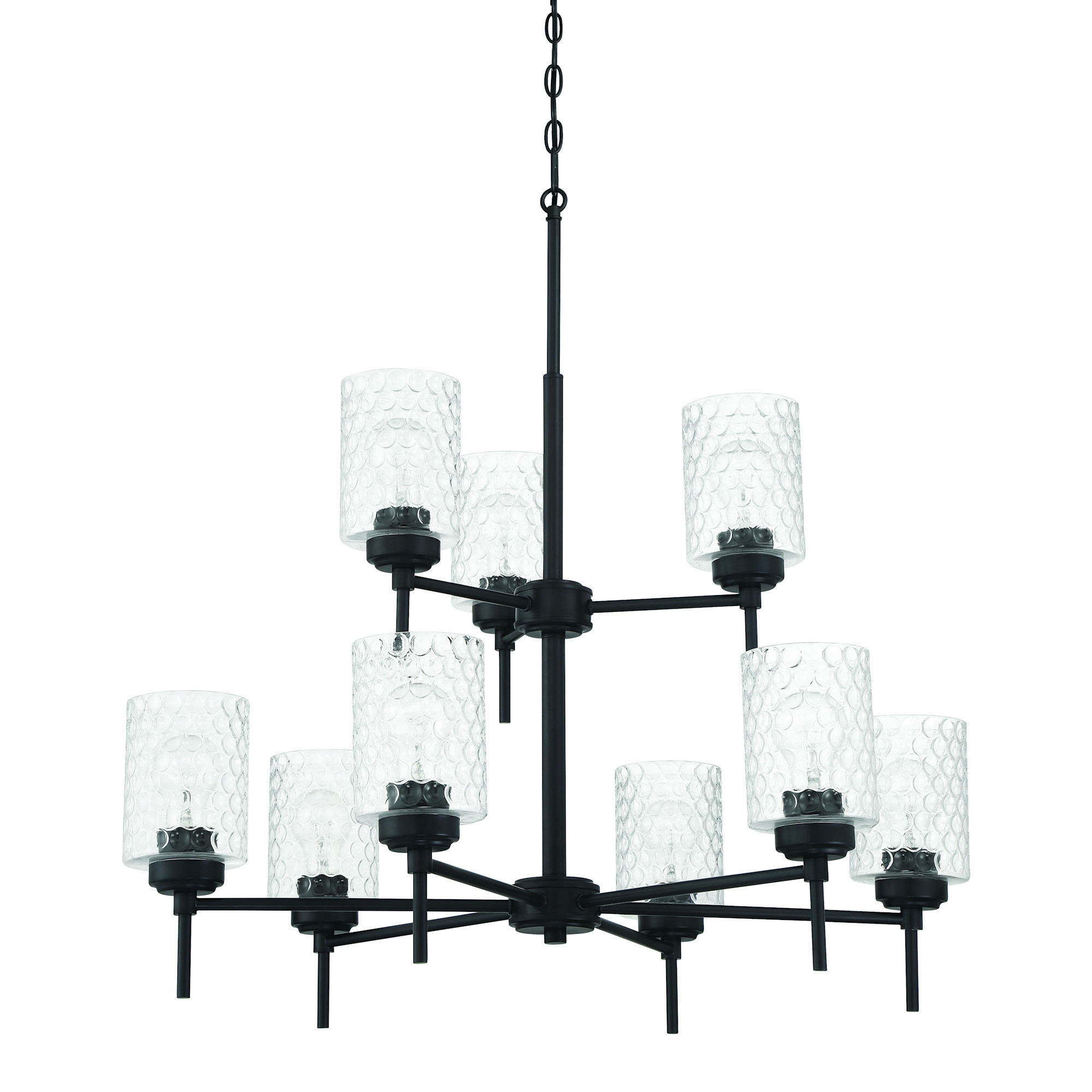 Photos - Chandelier / Lamp Wide Craftmade 60529 Claire 9 Light 30" Chandelier Flat Black Indoor Lighting Chandeliers 60529-FB