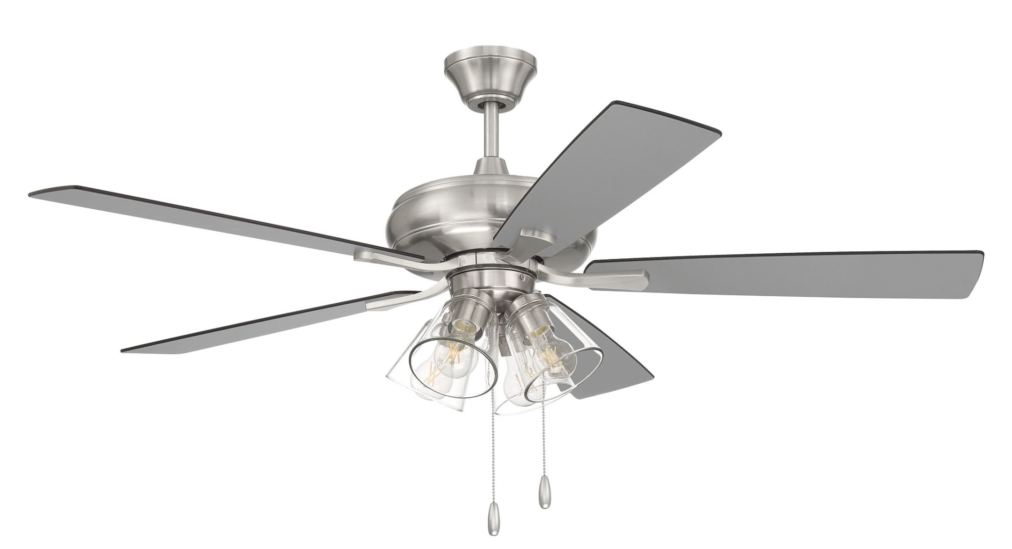 Photos - Fan E.O.S. Craftmade ECF104BNK5 Eos 52" 5 Blade Indoor LED Ceiling Brushed Nickel / Greywood s Ceiling s Indoor Ceiling s