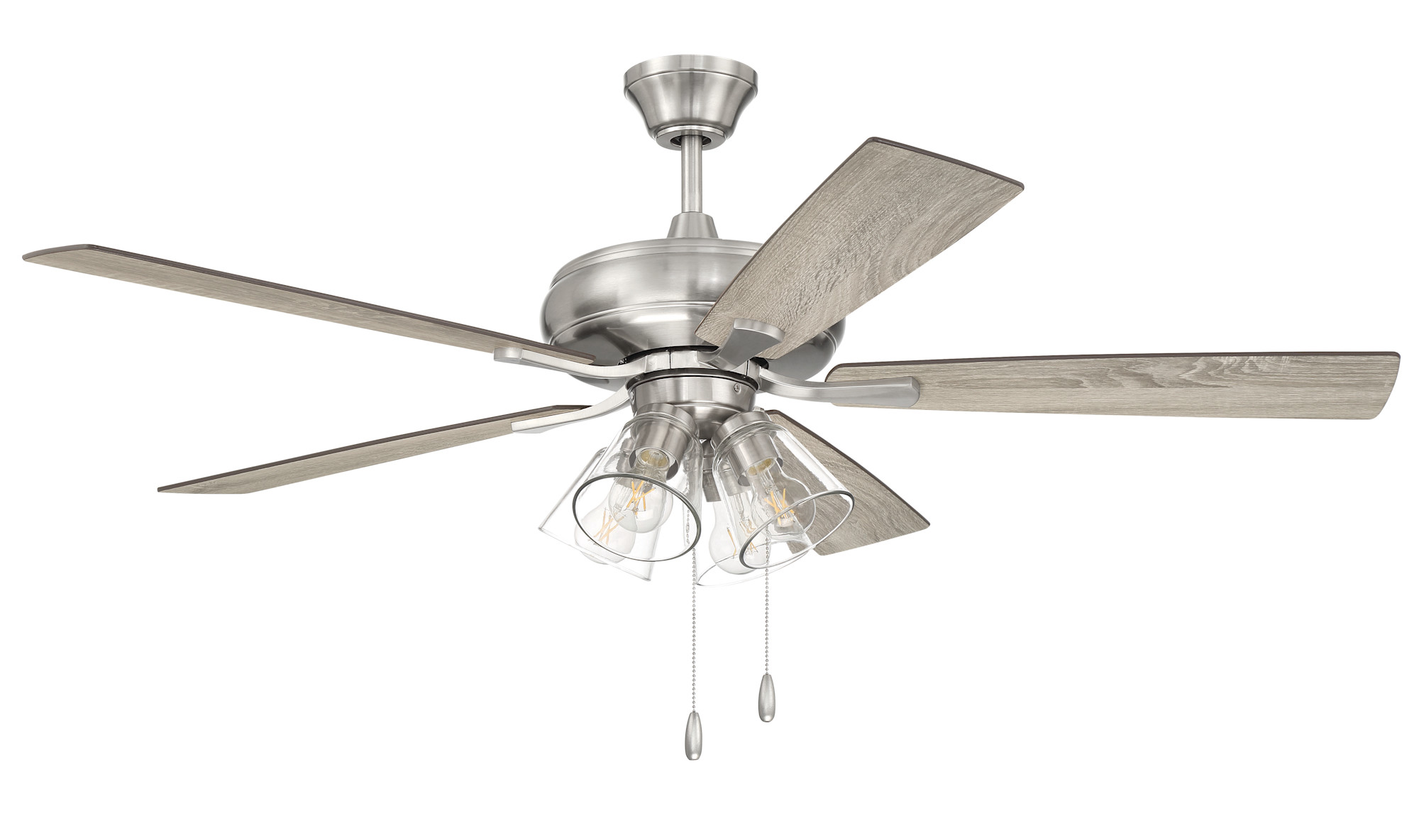 Photos - Fan Craftmade ECF104BNK5 Eos 52" 5 Blade Indoor LED Ceiling Driftwood / Walnut s Ceiling s Indoor Ceiling s ECF104B