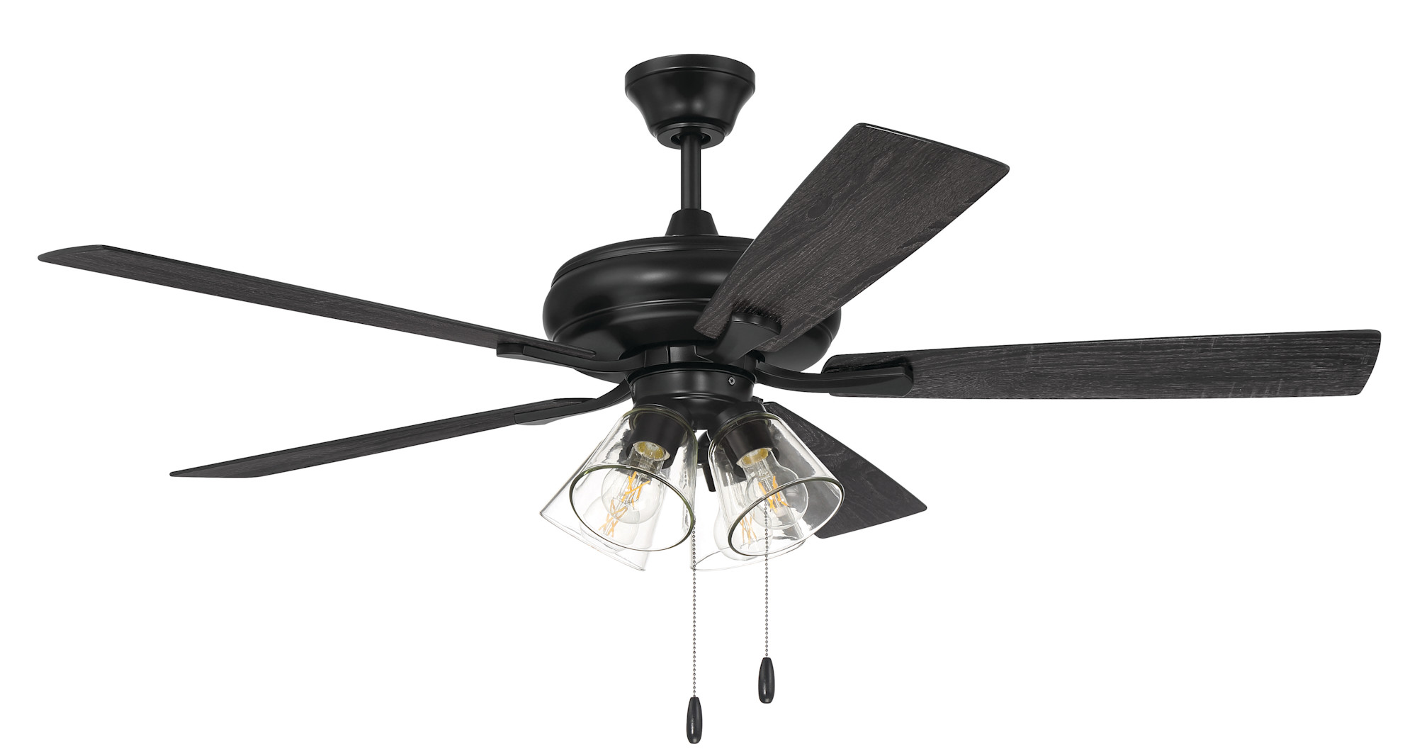 Photos - Fan E.O.S. Craftmade ECF104FB5 Eos 52" 5 Blade Indoor LED Ceiling  Flat Black / Greywood s Ceiling s Indoor Ceiling s ECF10 
