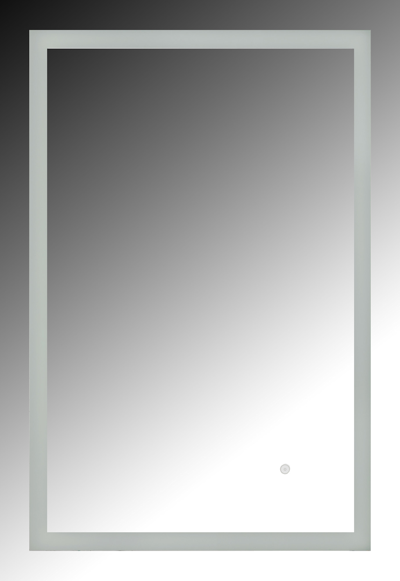 Craftmade MIR2409-3C Meredith 24"W x 36"H Rectangular Flat Glass and PVC Frameless Wall Mounted Bathroom Mirror with LED Lighting White Home Decor