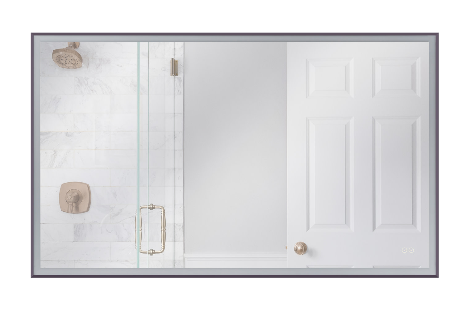 Craftmade MIR6001RT-3C LED Mirror 60" W x 36" H Contemporary Rectangular Framed Bathroom Wall Mirror Flat Black Home Decor Mirrors Bathroom Mirror