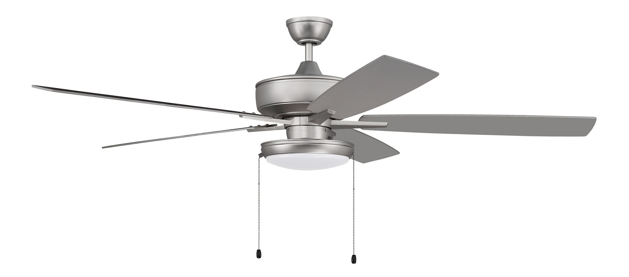 Photos - Fan Craftmade S1195-60 Super Pro 60" 5 Blade Indoor LED Ceiling Brushed Satin Nickel / Greywood s Ceiling s Indoor Cei