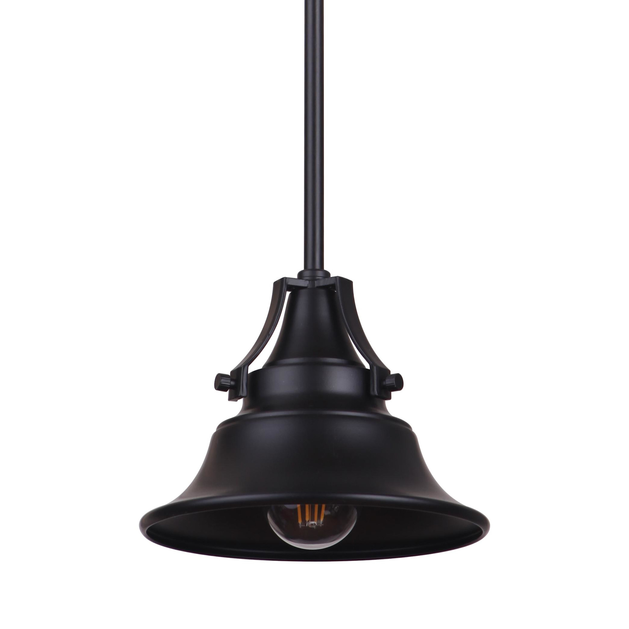 Photos - Chandelier / Lamp Craftmade Z4421 Union 15" Wide Pendant Midnight Indoor Lighting Pendants Z4421-MN