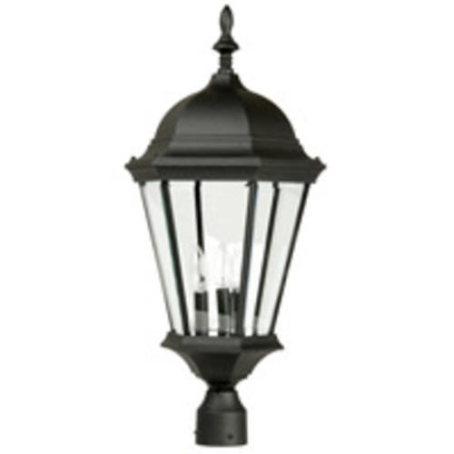 Photos - Floodlight / Street Light Craftmade Z555 Straight Glass 3 Light 28" Tall Post Light Matte Black Outdoor Lighting Post Lights Post Mount Post Lights Z5