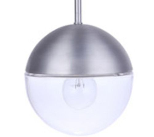 Photos - Chandelier / Lamp Evie Craftmade ZA3411 8" Wide Mini Pendant Satin Aluminum Indoor Lighting Pendants ZA3411-SA