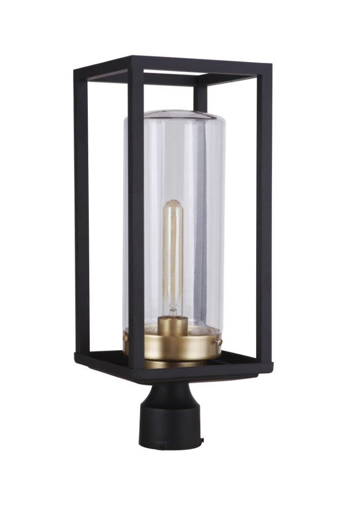 Photos - Floodlight / Street Light Craftmade ZA4825 Neo 18" Tall Post Light Midnight Satin Brass Outdoor Lighting Post Lights Post Mount Post Lights ZA4825-MNS