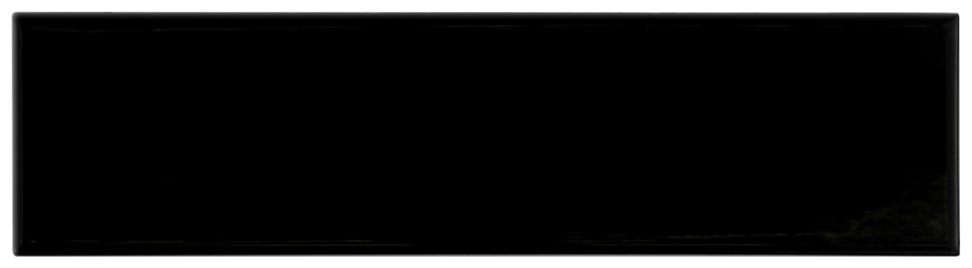 Cruz Bay Studio MKT61 City - 3" x 12" Brick Wall Tile - Glossy Visual - Sold by Carton (5.33 SF/Carton) Black Gloss Flooring Tile