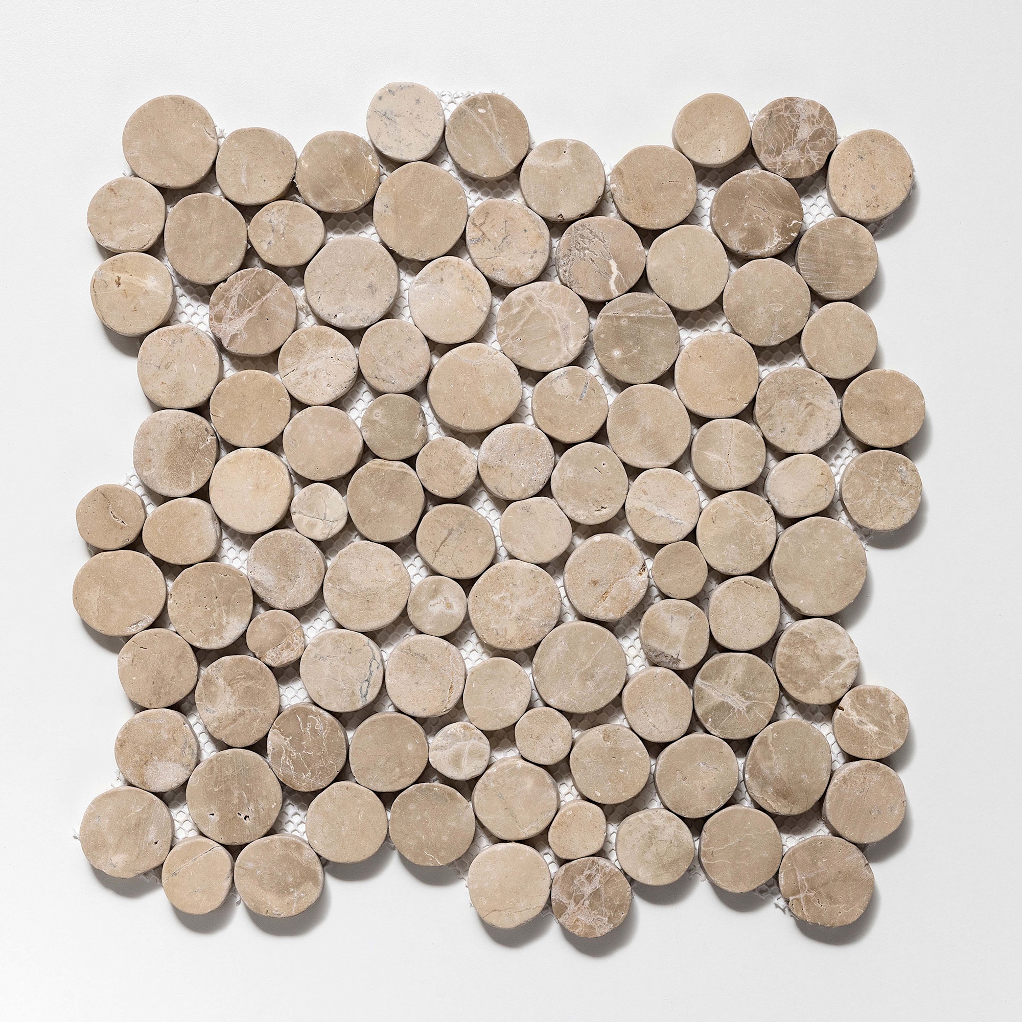 Photos - Tile CRUZ Bay Studio XD3R Penny Rounds - 11" x 11" Pebble and Rock Floor and Wall  - Honed Visual - Sold by Carton (9.62 SF/C 