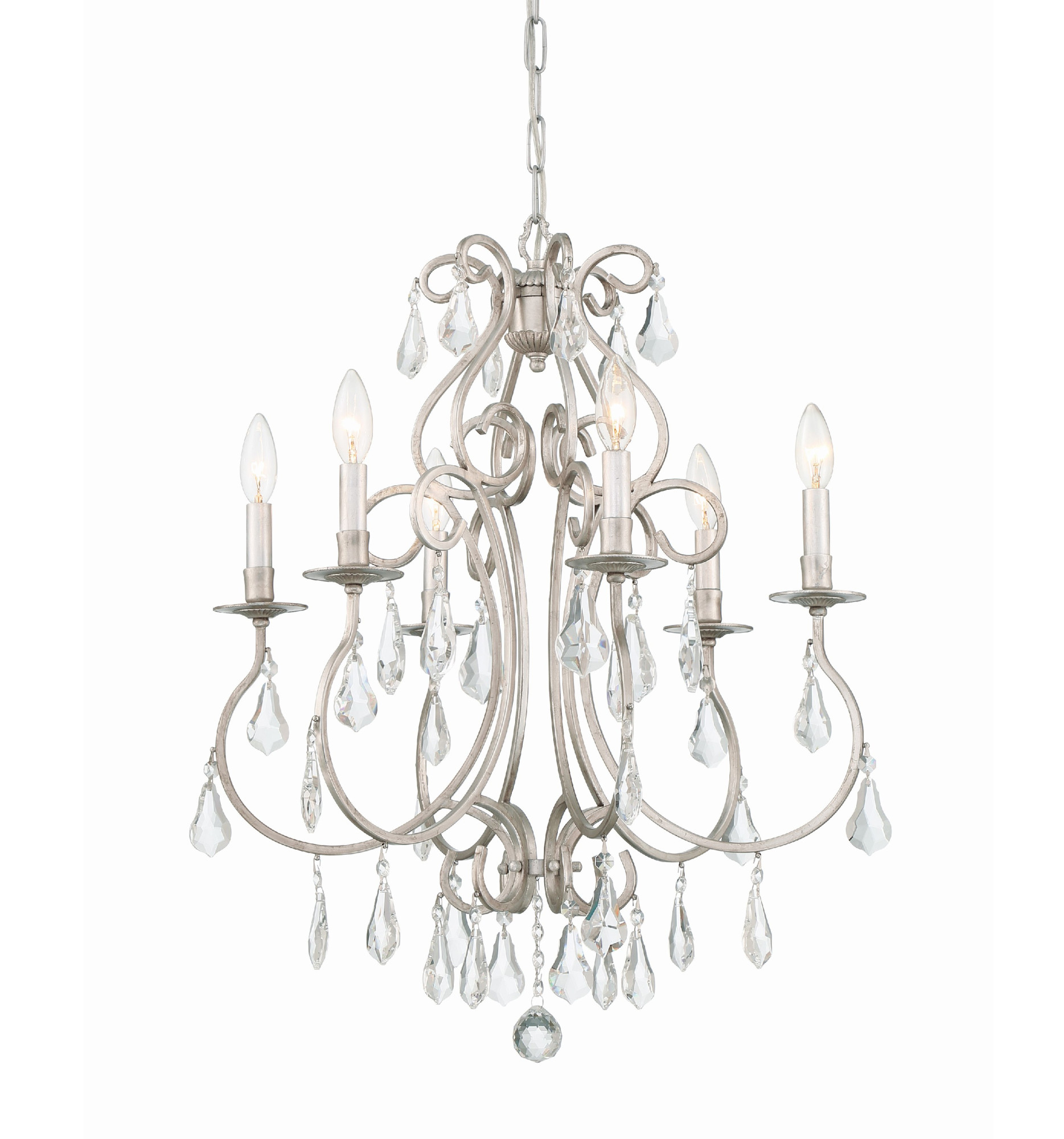 Photos - Chandelier / Lamp Crystorama Lighting Group 5016-CL-S Ashton 6 Light 22" Wide Crystal Chandelier with Swarovski Strass Crystal Accents Olde Si