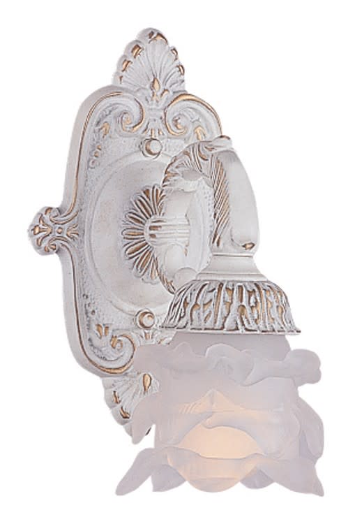 Photos - Chandelier / Lamp Crystorama Lighting Group 5221 Mayfield 10" Tall Wall Sconce Antique White Indoor Lighting Wall Sconces 5221-AW
