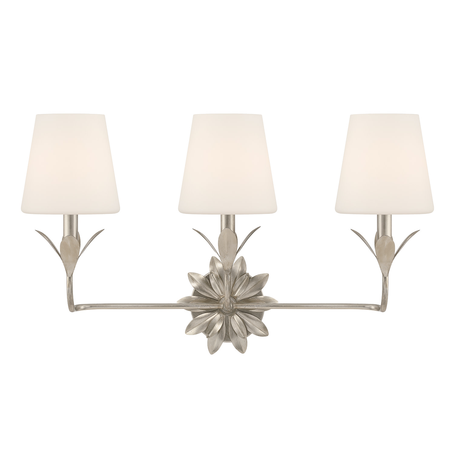 Photos - Chandelier / Lamp Crystorama Lighting Group 573-OP Broche 3 Light 25" Wide Vanity Light Antique Silver Indoor Lighting Bathroom Fixtures Vanit