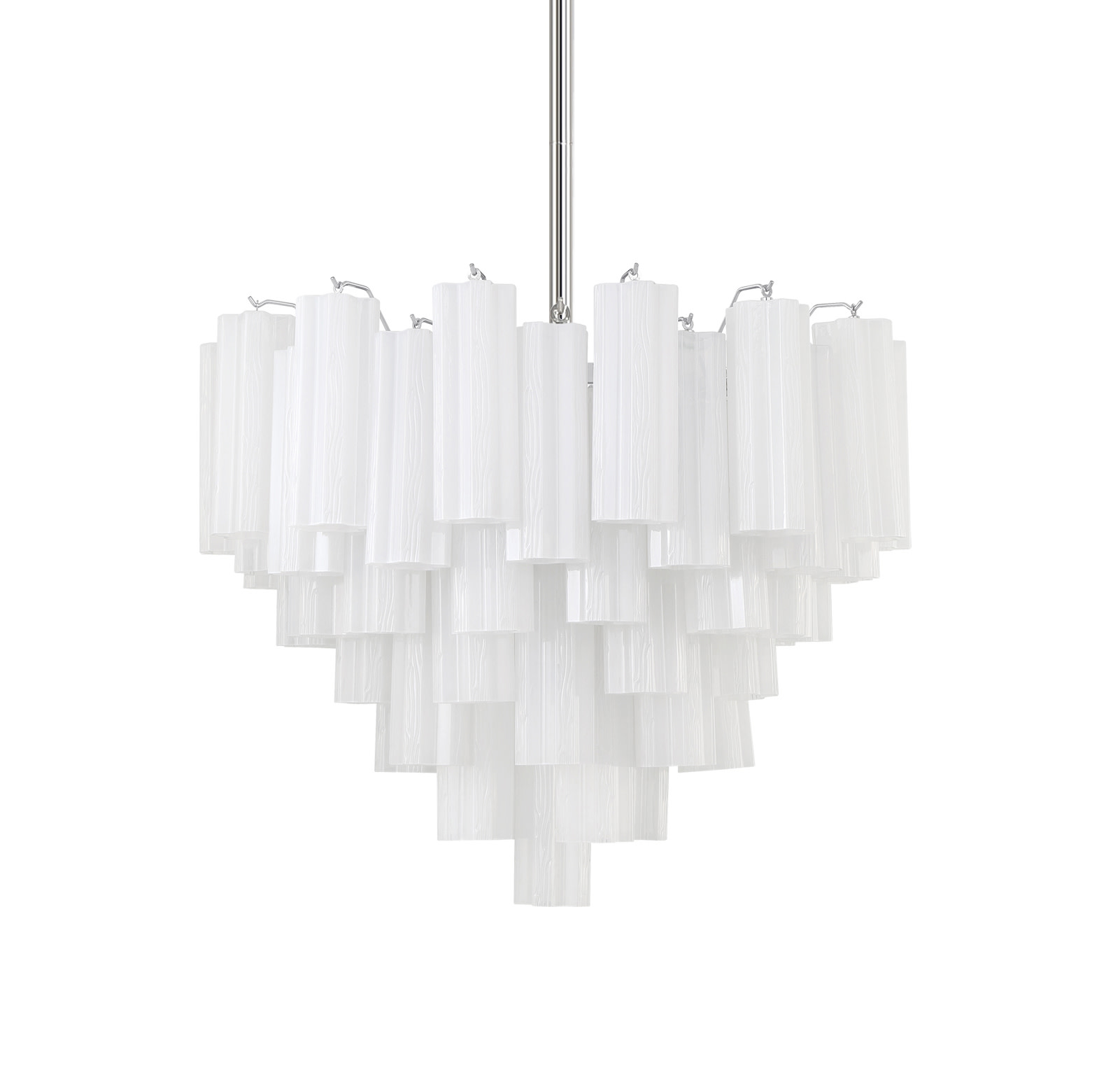 Photos - Chandelier / Lamp Addis Crystorama Lighting Group ADD-312-WH  12 Light 27" Wide Waterfall Chandelier with White Glass Shades Polished Chrome In 