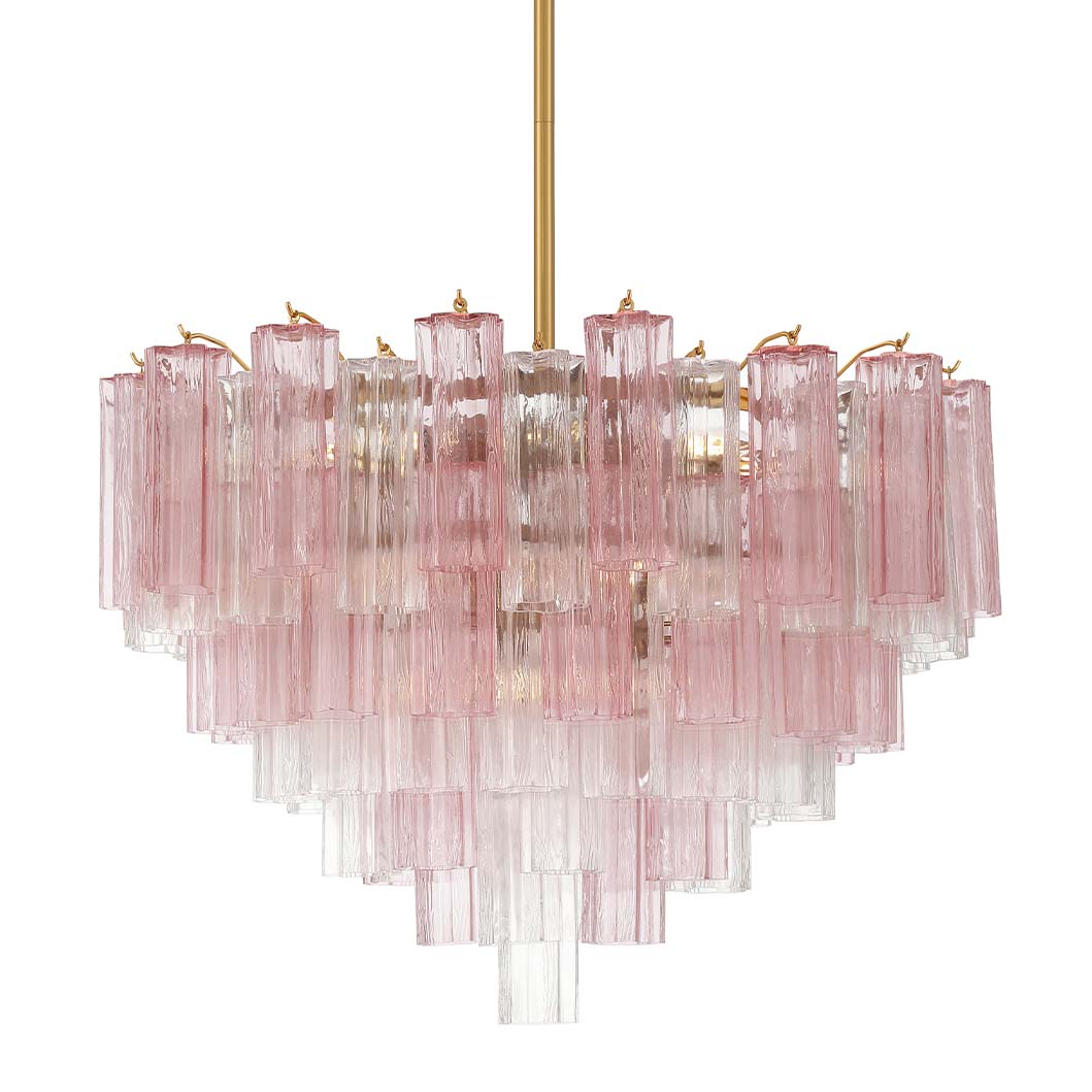 Photos - Chandelier / Lamp Addis Crystorama Lighting Group ADD-316-SP  16 Light 32" Wide Chandelier with Spring Tronchi Glass Aged Brass Indoor Lighting 