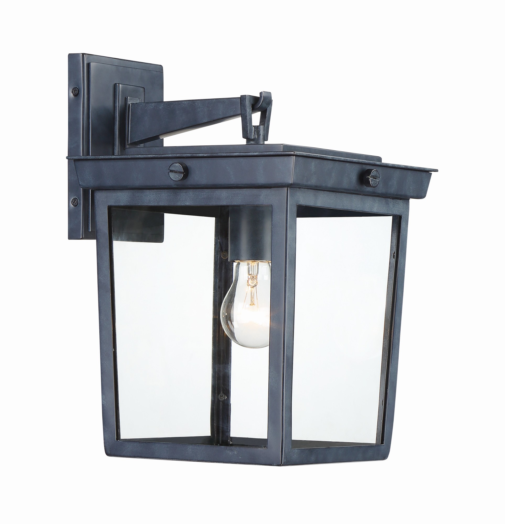 Photos - Floodlight / Street Light Crystorama Lighting Group BEL-A8062 Belmont 14" Tall Outdoor Wall Sconce Graphite Outdoor Lighting Wall Sconces BEL-A8062-GE
