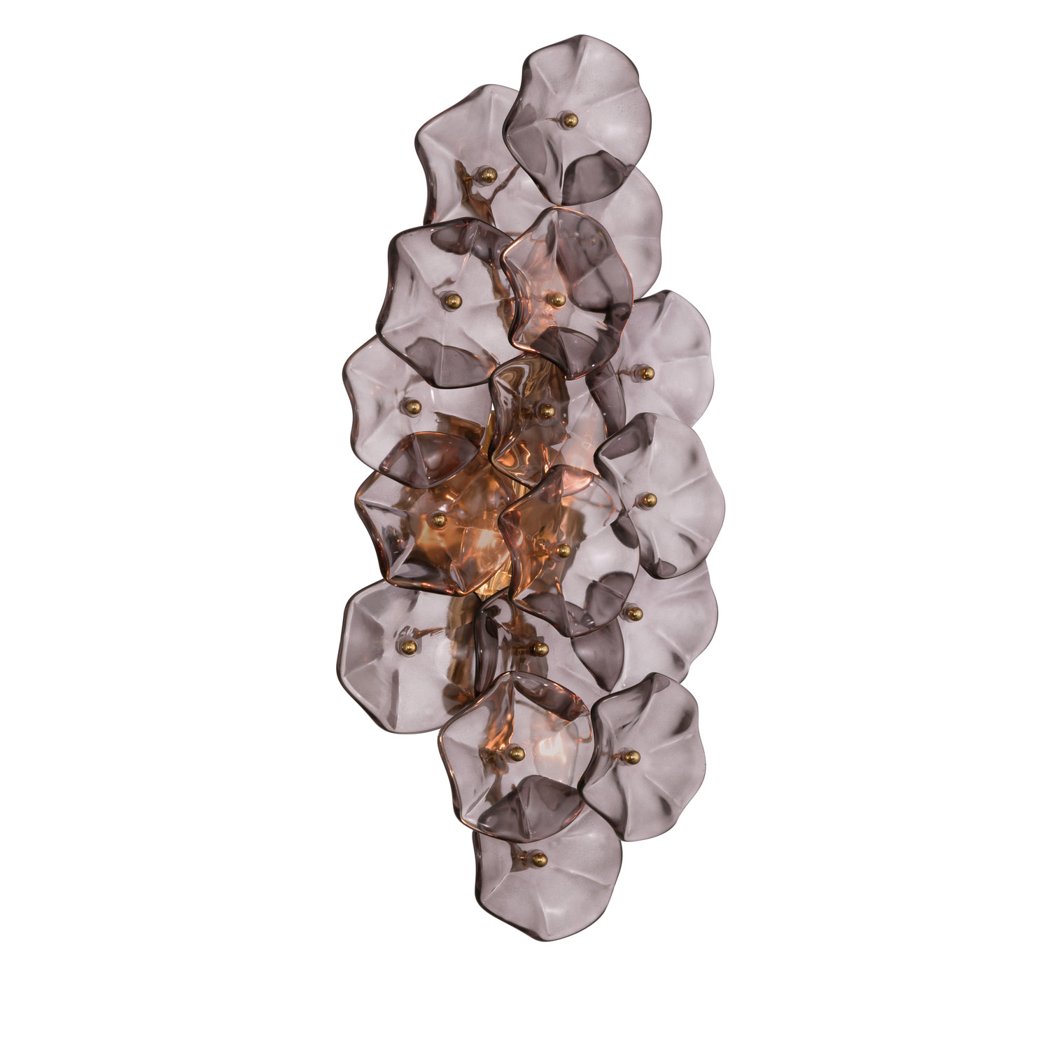 Photos - Chandelier / Lamp Crystorama Lighting Group ESM-4001 Esme 4 Light 10" Tall Wall Sconce Aged Brass / Smoke Indoor Lighting Wall Sconces ESM-400