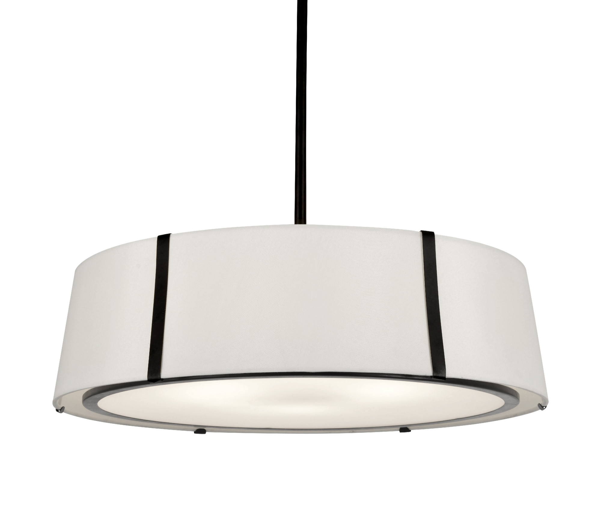 Photos - Chandelier / Lamp Fulton Crystorama Lighting Group FUL-907  6 Light 24" Wide Chandelier with Silk Shade Black Indoor Lighting Pendants FUL-907 