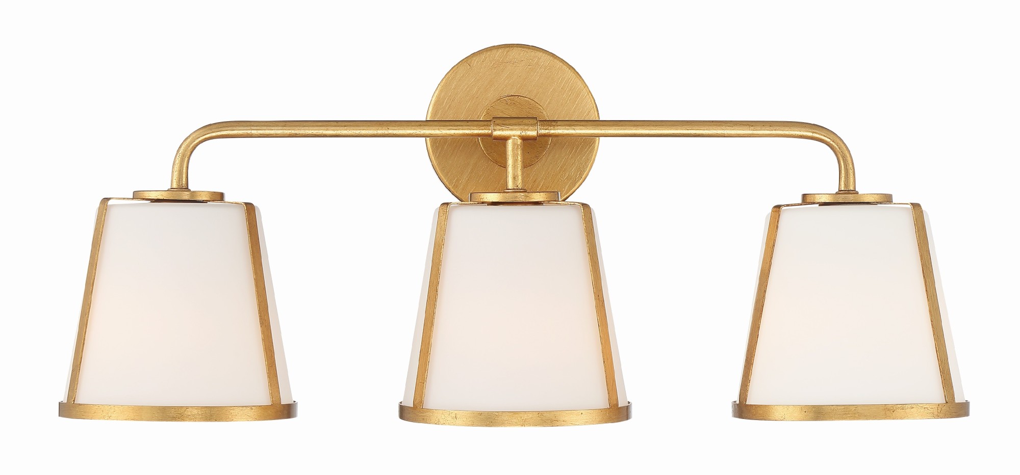 Photos - Chandelier / Lamp Fulton Crystorama Lighting Group FUL-913  3 Light 23" Wide Vanity Light Antique Gold Indoor Lighting Bathroom Fixtures Vanity 