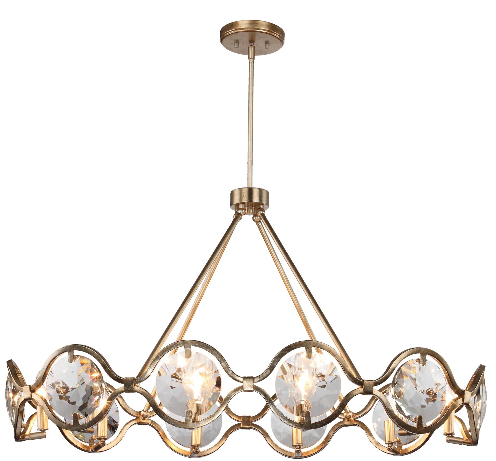 Photos - Chandelier / Lamp Wide Crystorama Lighting Group QUI-7629 Quincy 10 Light 40"  Crystal Chandelier with Clear Faceted Crystal Shades Distressed 