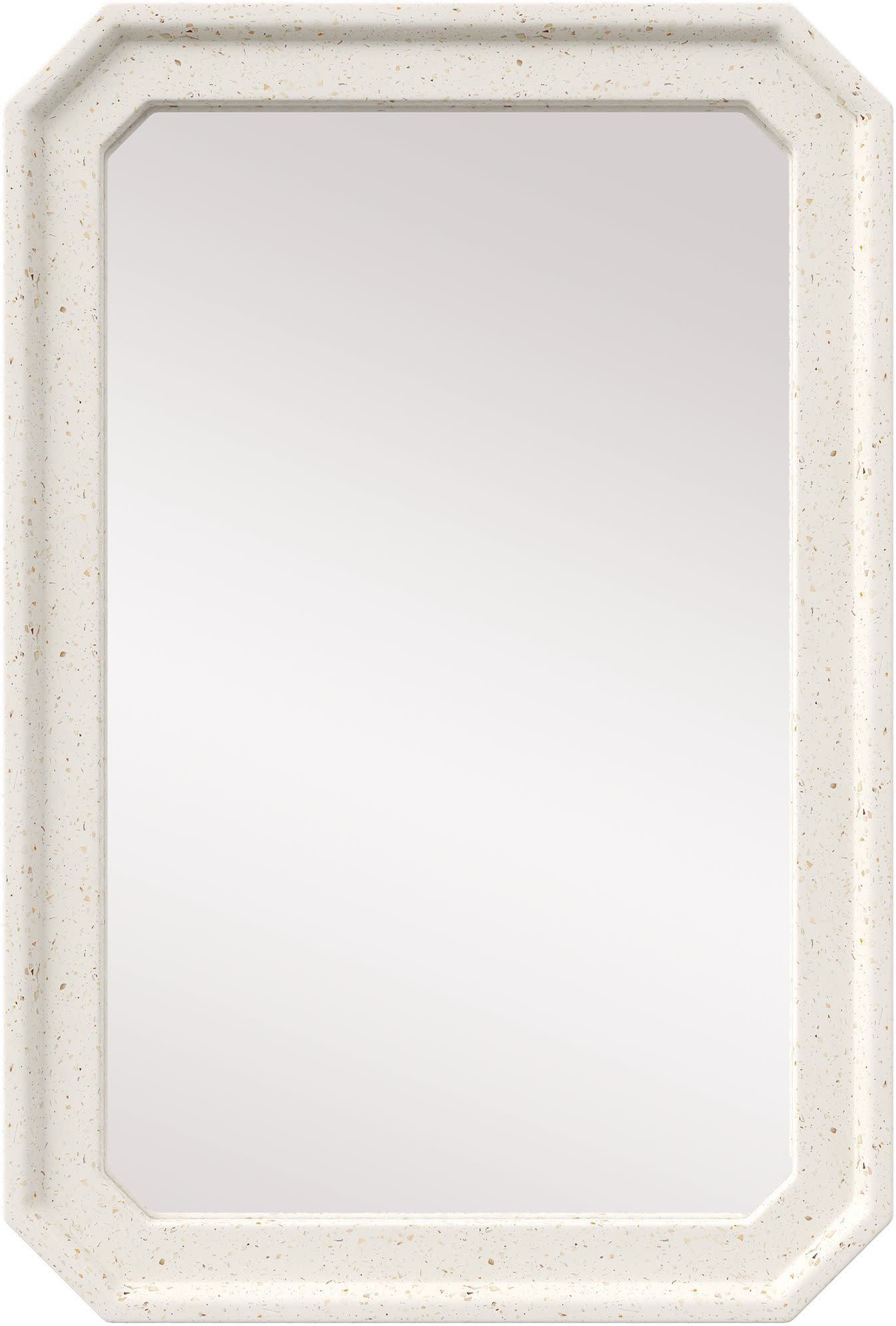 Photos - Wall Mirror A&D Currey and Company 1000-0163 Carson 29"W x 43"H Rectangular Flat Framed Accent Mirror Ivory Terrazzo Home Decor Mirrors Acce 