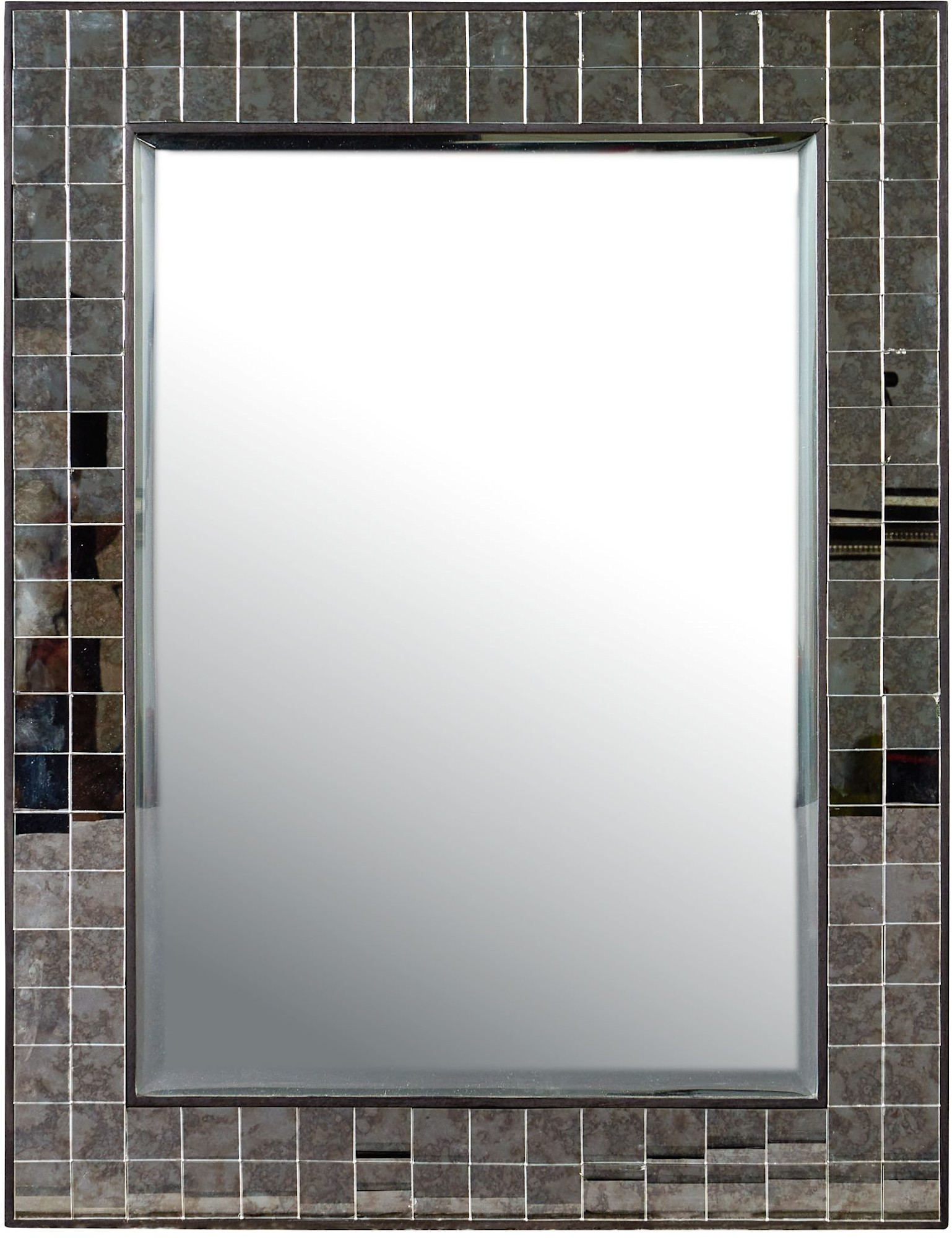 Photos - Wall Mirror A&D Currey and Company 1000-0166 Mosaico 33-1/4"W x 43-1/4"H Rectangular Flat Framed Accent Mirror Ebony / Antique Mirror Home D 