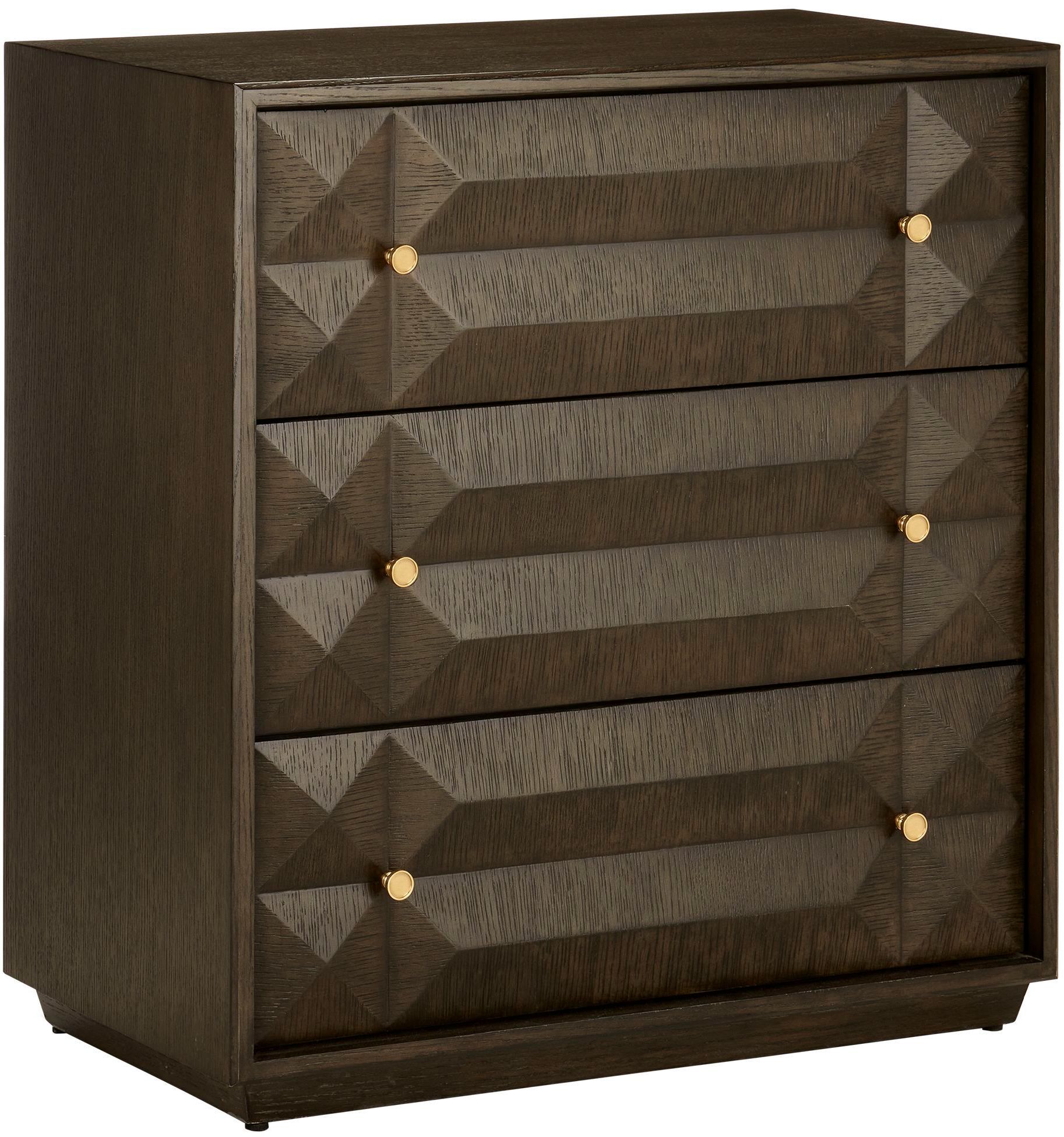 Photos - Dresser / Chests of Drawers A&D Currey and Company 3000-0226 Kendall 32" Wide Dresser Dove Gray / Polished Brass Indoor Furniture Storage Dresser 
