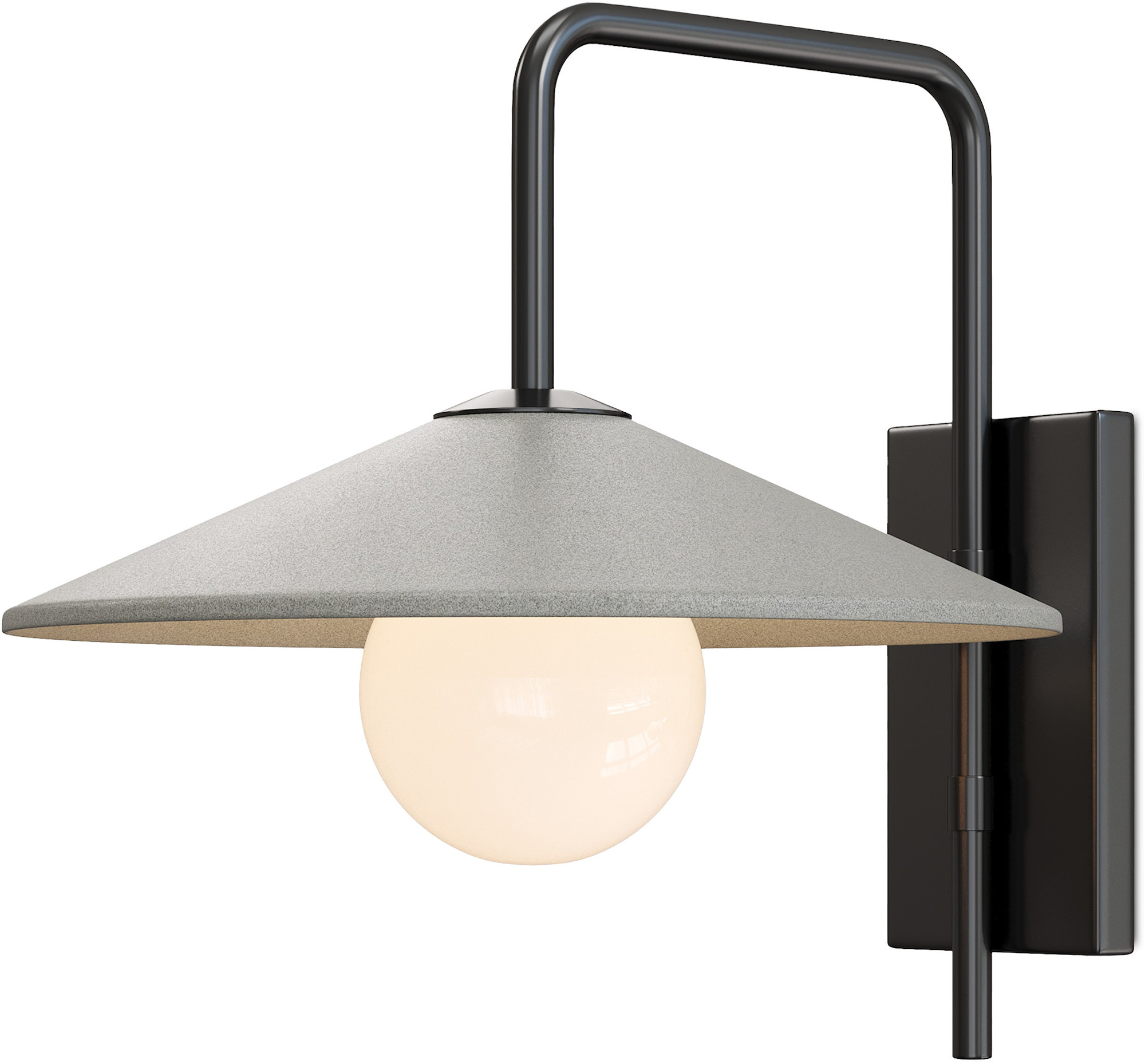 Photos - Chandelier / Lamp Currey and Company 5500-0058 Bothy 18" Tall Wall Sconce Natural / Black / Frosted White Indoor Lighting Wall Sconces